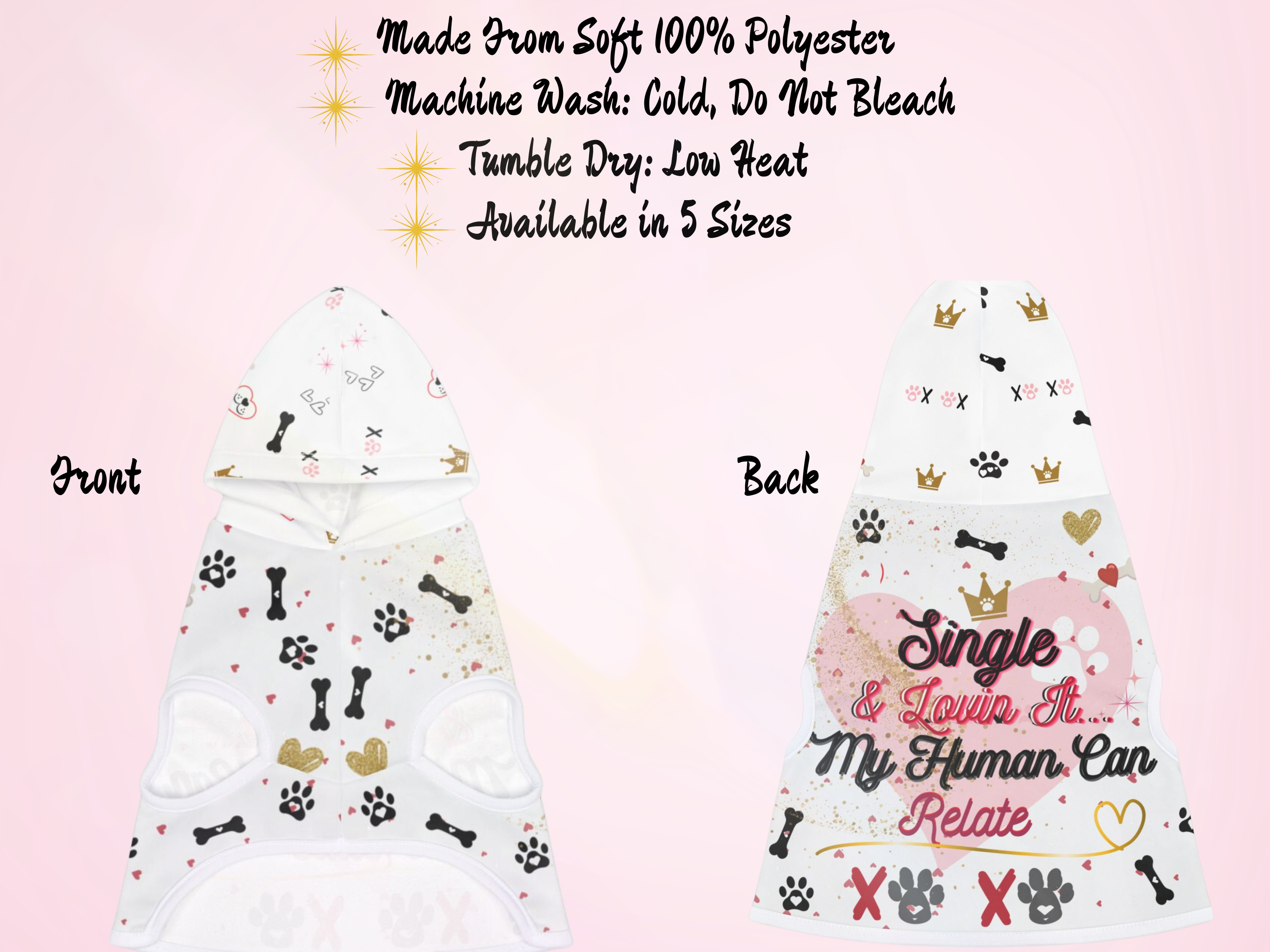 Pet Hoodie – Cute & Funny Dog Outfit – Valentines Day or Everyday Gift for Dog Lovers product thumbnail image Pet Hoodie – Cute & Funny Dog Outfit – Valentines Day or Everyday Gift for Dog Lovers product thumbnail image