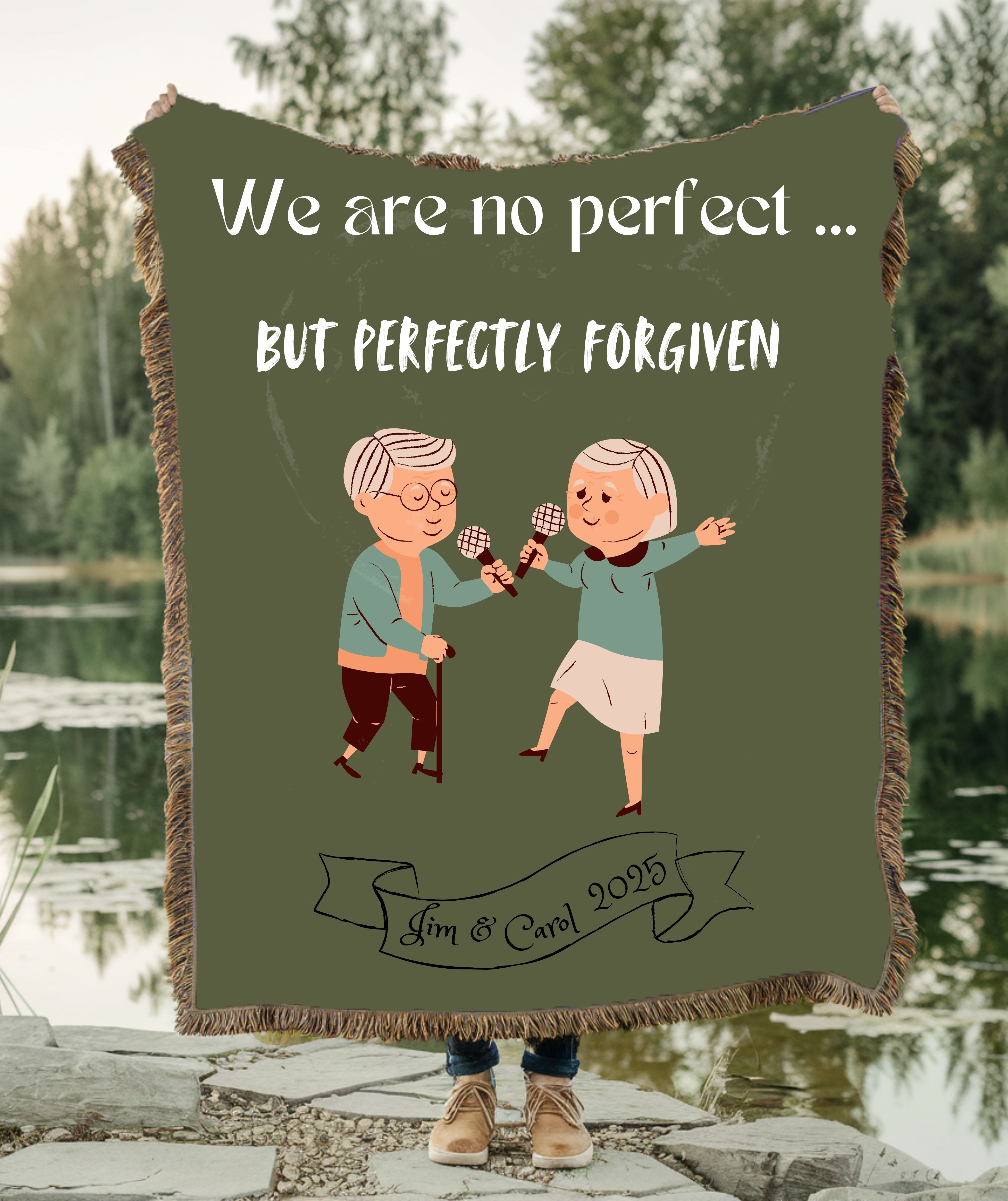 Woven Blanket - Christian Marriage Love Pun Fun Bible Home Decor Throw product thumbnail image