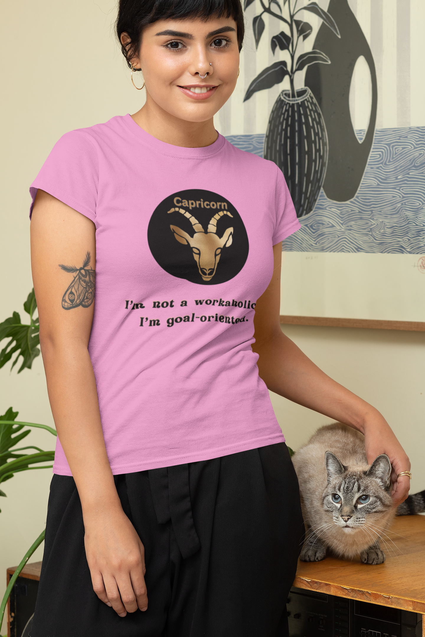 Capricorn T-Shirt, Capricorn Horoscope Gifts, Birth Month Gifts, Zodiac Sign T-Shirt Gifts, Astrology T-Shirt, Unisex Heavy Cotton Tee product thumbnail image