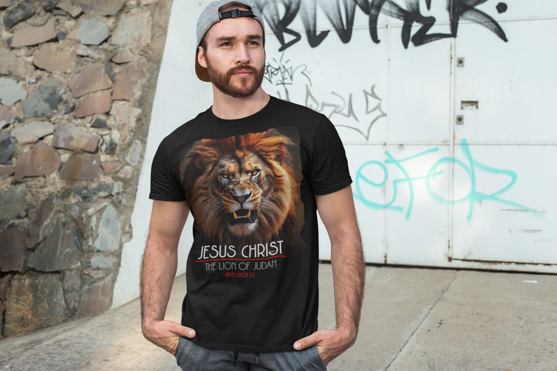 #JCTLOJ - Jesus Christ The Lion Of Judah - Revelation 5:5 - Lion Emphasis - Dark Shirt - Christian TShirt - Unisex Short Sleeve Jersey Shirt #JCTLOJ - Jesus Christ The Lion Of Judah - Revelation 5:5 - Lion Emphasis - Dark Shirt - Christian TShirt - Unisex Short Sleeve Jersey Shirt