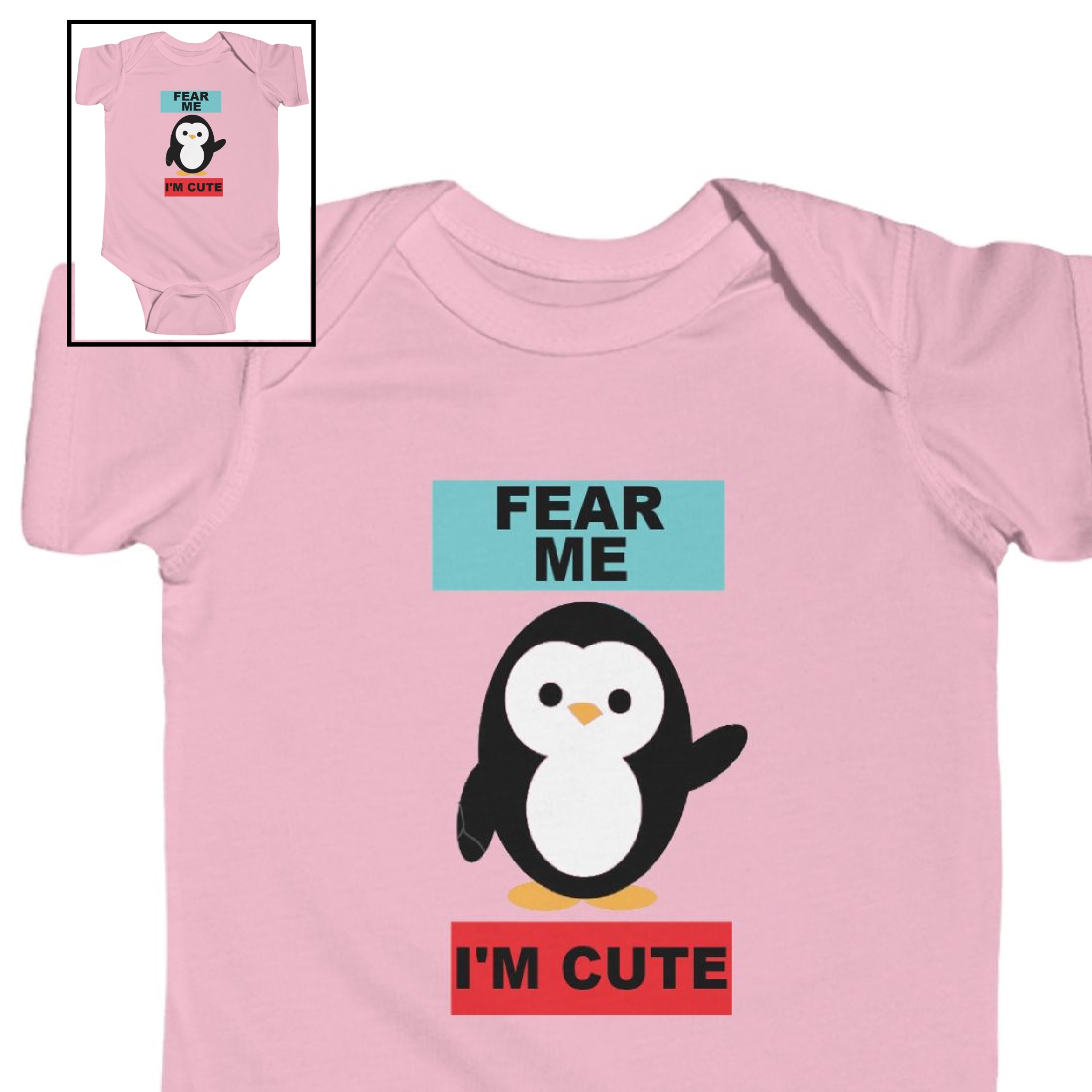 Infant Bodysuit-"Fear Me I'm Cute"