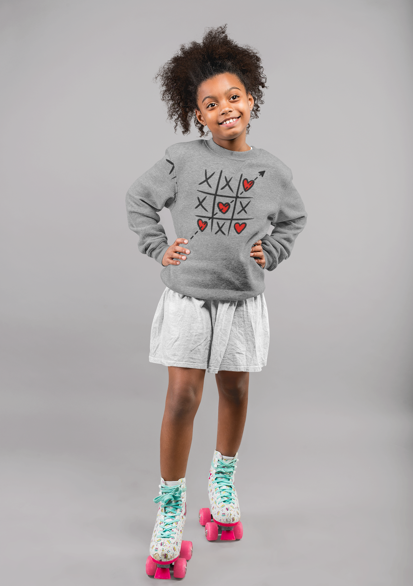 Tic-Tac-Toe Fun (Youth Crewneck Sweatshirt) product thumbnail image