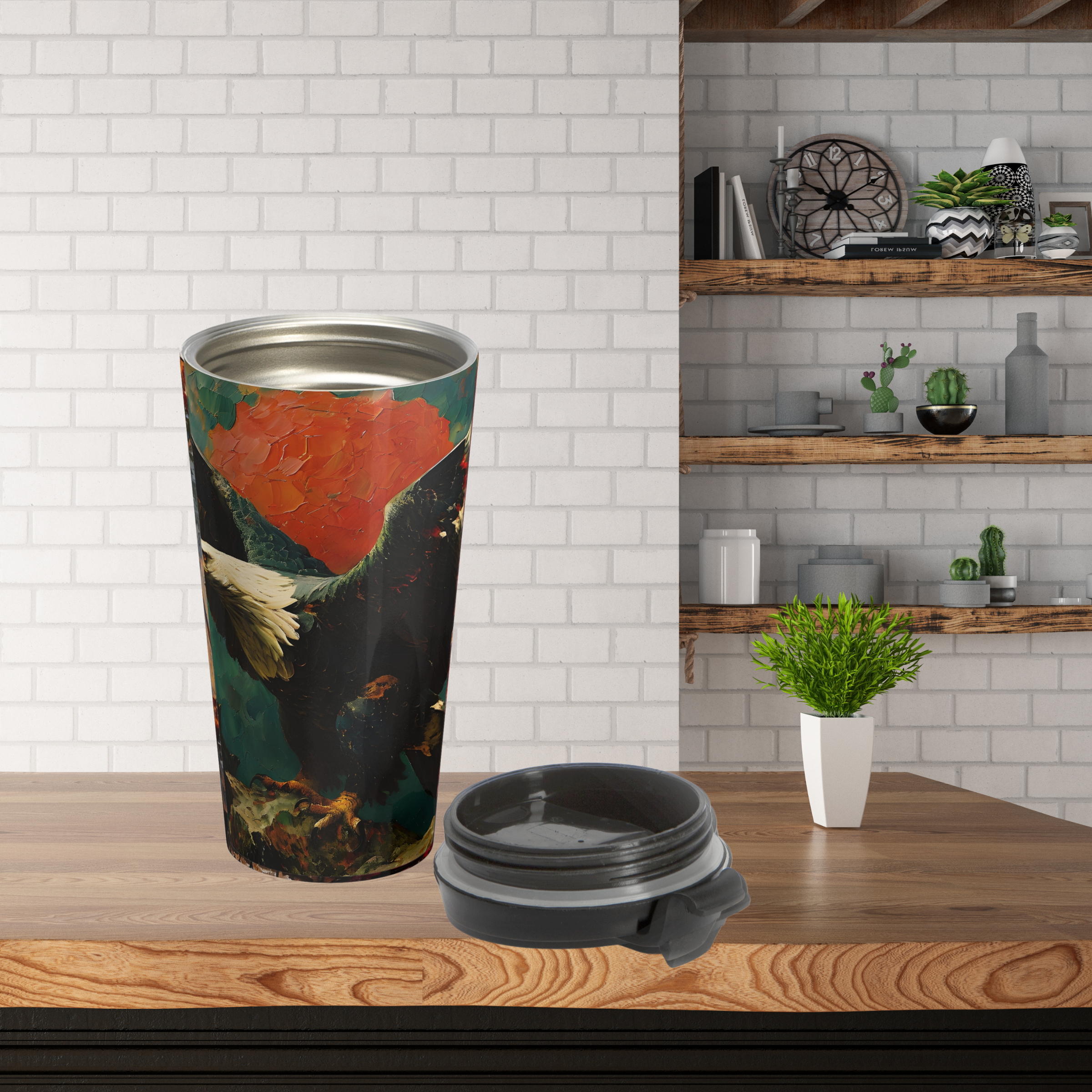 Bald American Eagle Stained Steel Mug product thumbnail image Bald American Eagle Stained Steel Mug product thumbnail image