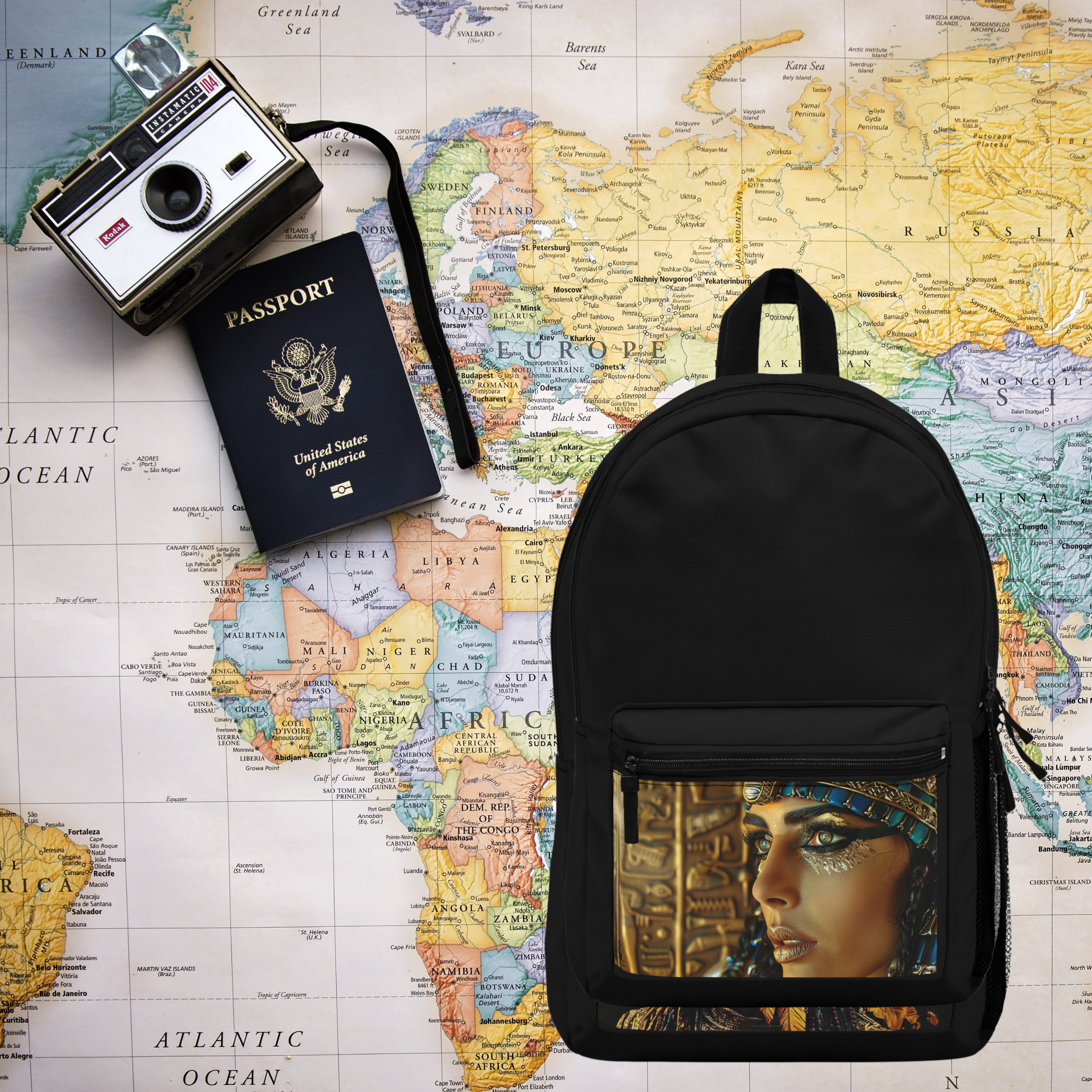 Cleopatra Queen of Egypt Portrait Backpack Cleopatra Queen of Egypt Portrait Backpack