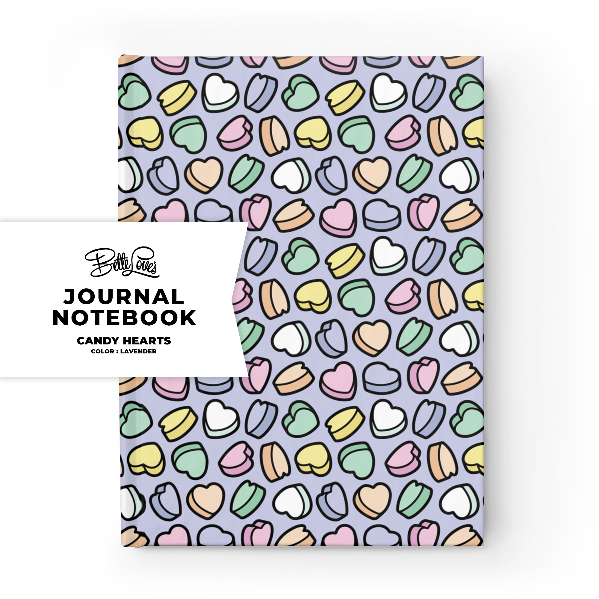 Candy Hearts Journal in Lavender