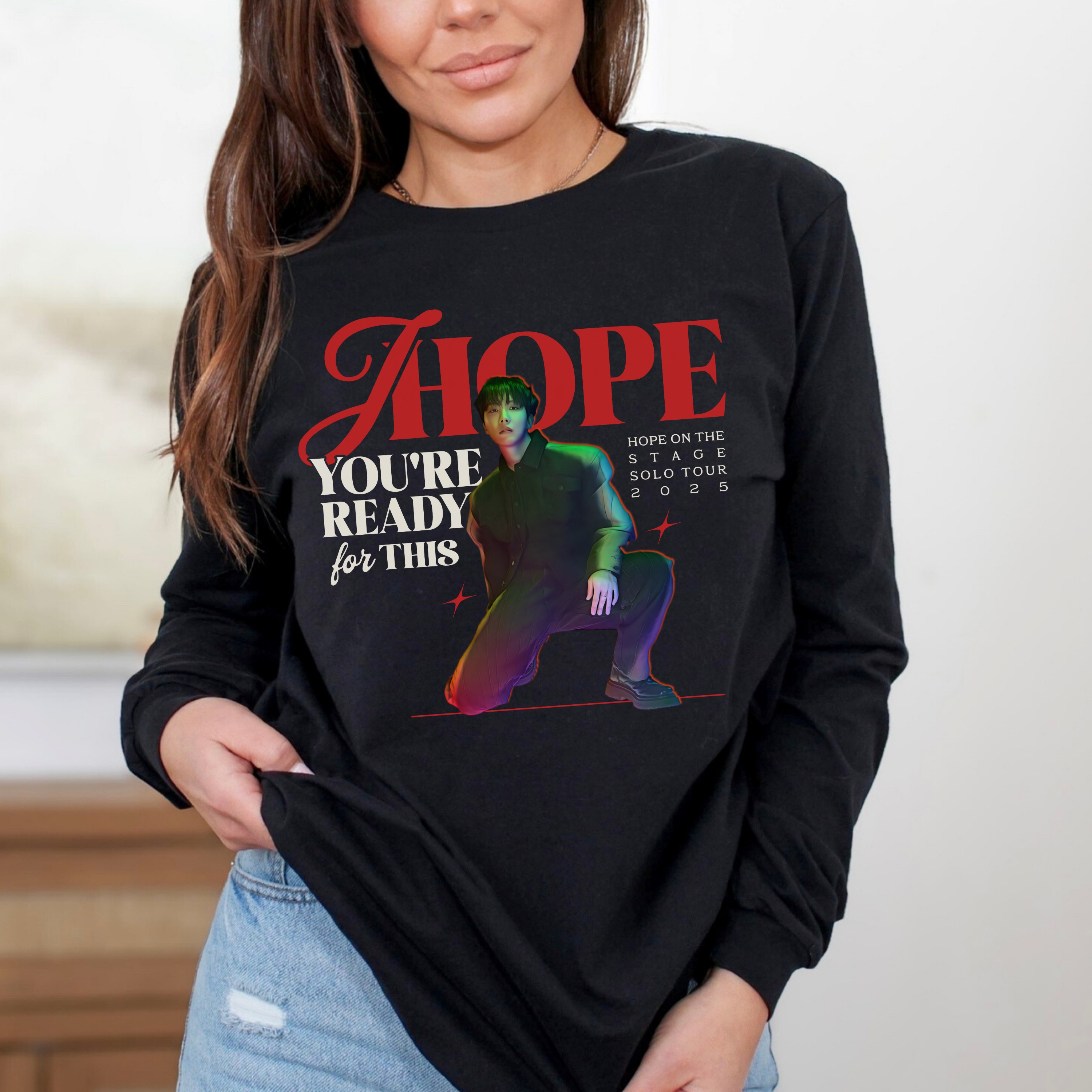 J-HOPE World Tour Long Sleeve UNISEX Shirt, Designed for Army by Army