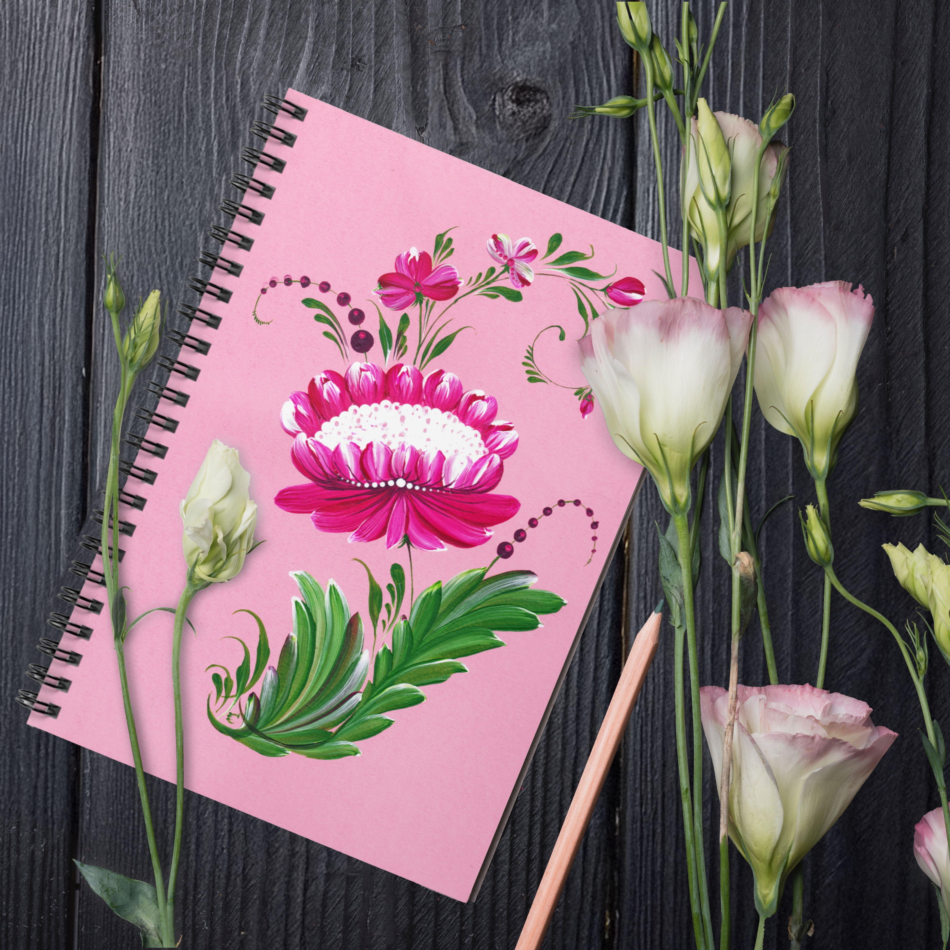 Pink Bloom Notebook – Floral Spiral Journal for Everyday Notes & Creativity, Spiral Notebook - Ruled Line Pink Bloom Notebook – Floral Spiral Journal for Everyday Notes & Creativity, Spiral Notebook - Ruled Line