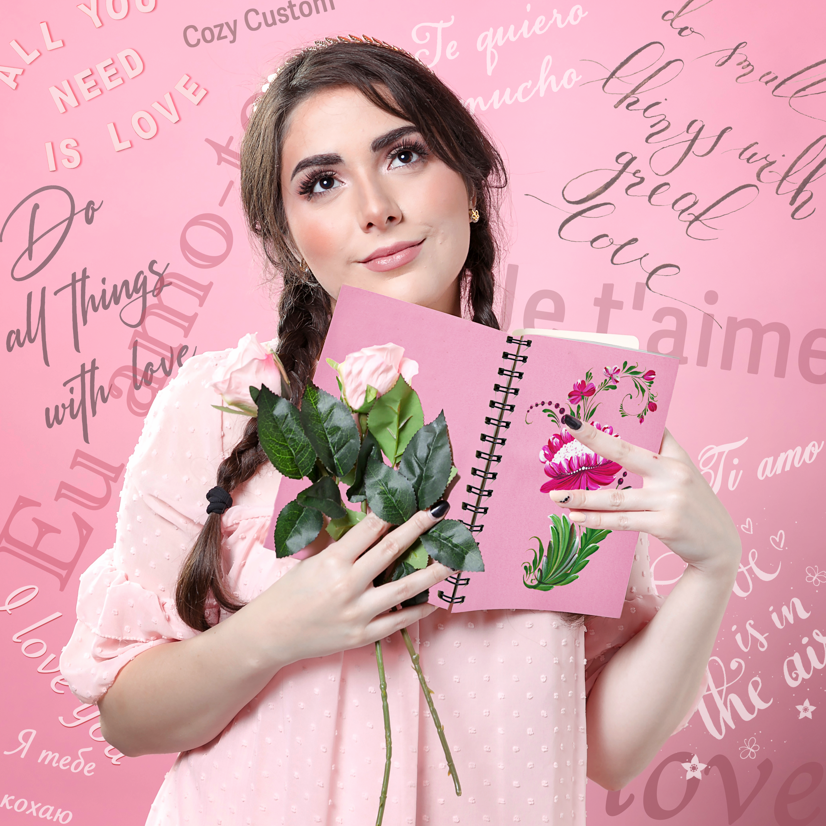 Pink Bloom Notebook – Floral Spiral Journal for Everyday Notes & Creativity, Spiral Notebook - Ruled Line product thumbnail image Pink Bloom Notebook – Floral Spiral Journal for Everyday Notes & Creativity, Spiral Notebook - Ruled Line product thumbnail image