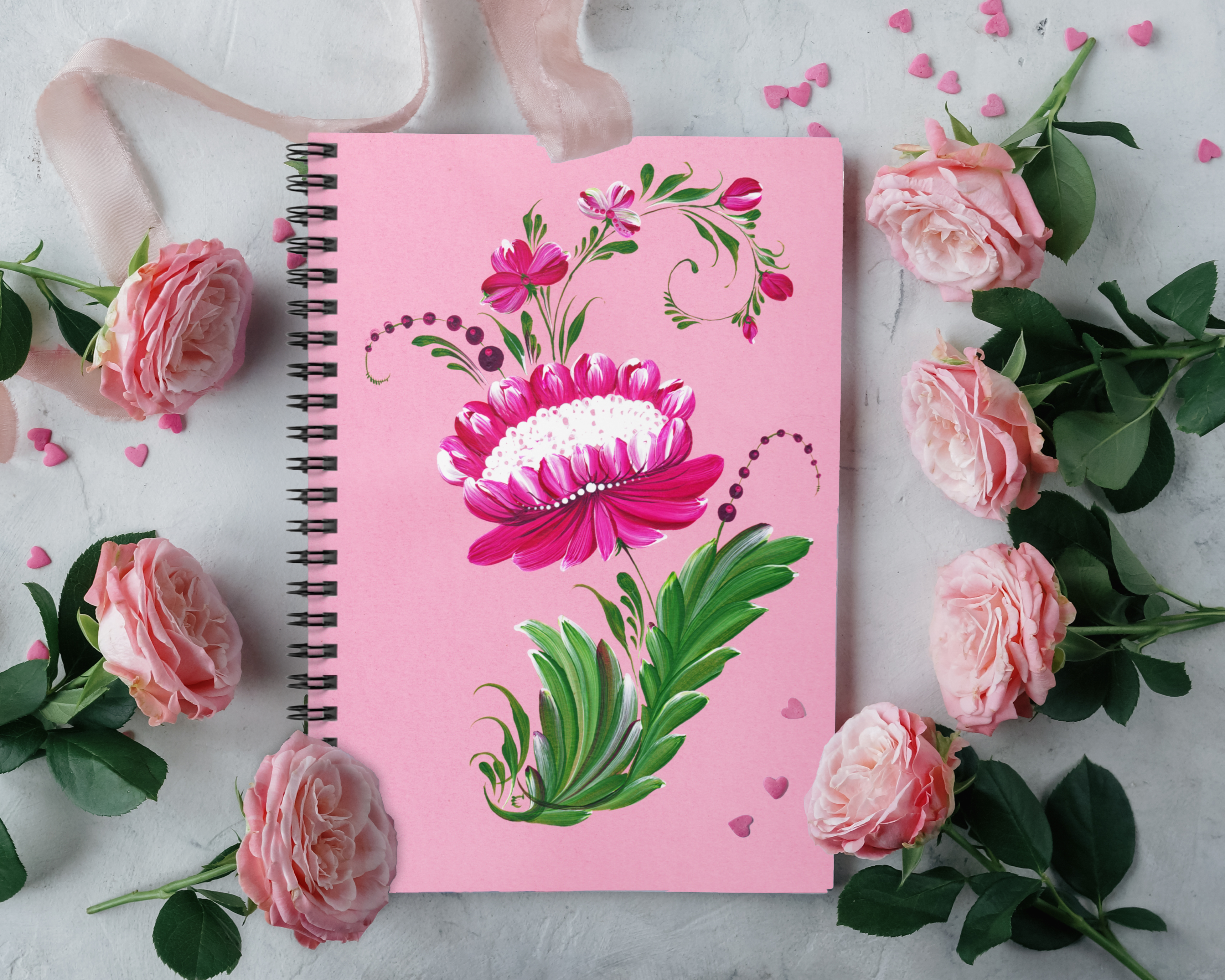 Pink Bloom Notebook – Floral Spiral Journal for Everyday Notes & Creativity, Spiral Notebook - Ruled Line product thumbnail image Pink Bloom Notebook – Floral Spiral Journal for Everyday Notes & Creativity, Spiral Notebook - Ruled Line product thumbnail image