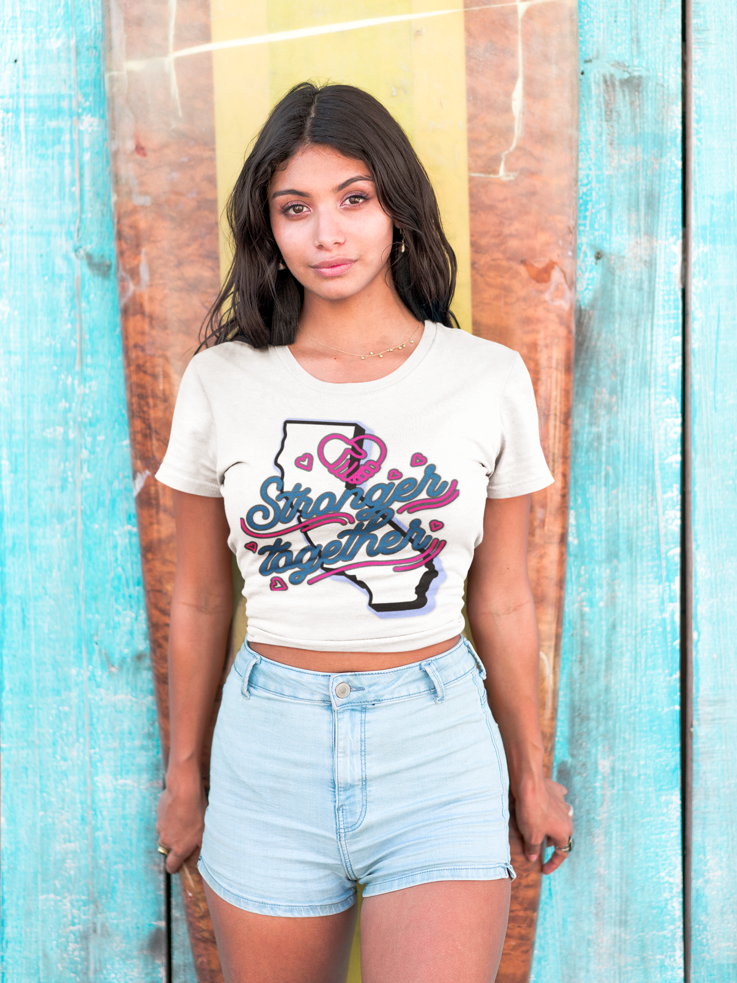 California Stronger Together T-shirt, Standing up for California, California T-Shirt for Resilience, Californians are United and Resilient, We will Rebuild our Cities product thumbnail image