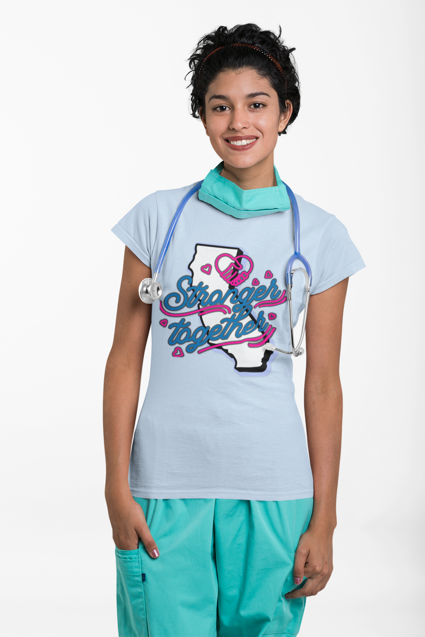 California Stronger Together T-shirt, Standing up for California, California T-Shirt for Resilience, Californians are United and Resilient, We will Rebuild our Cities product thumbnail image