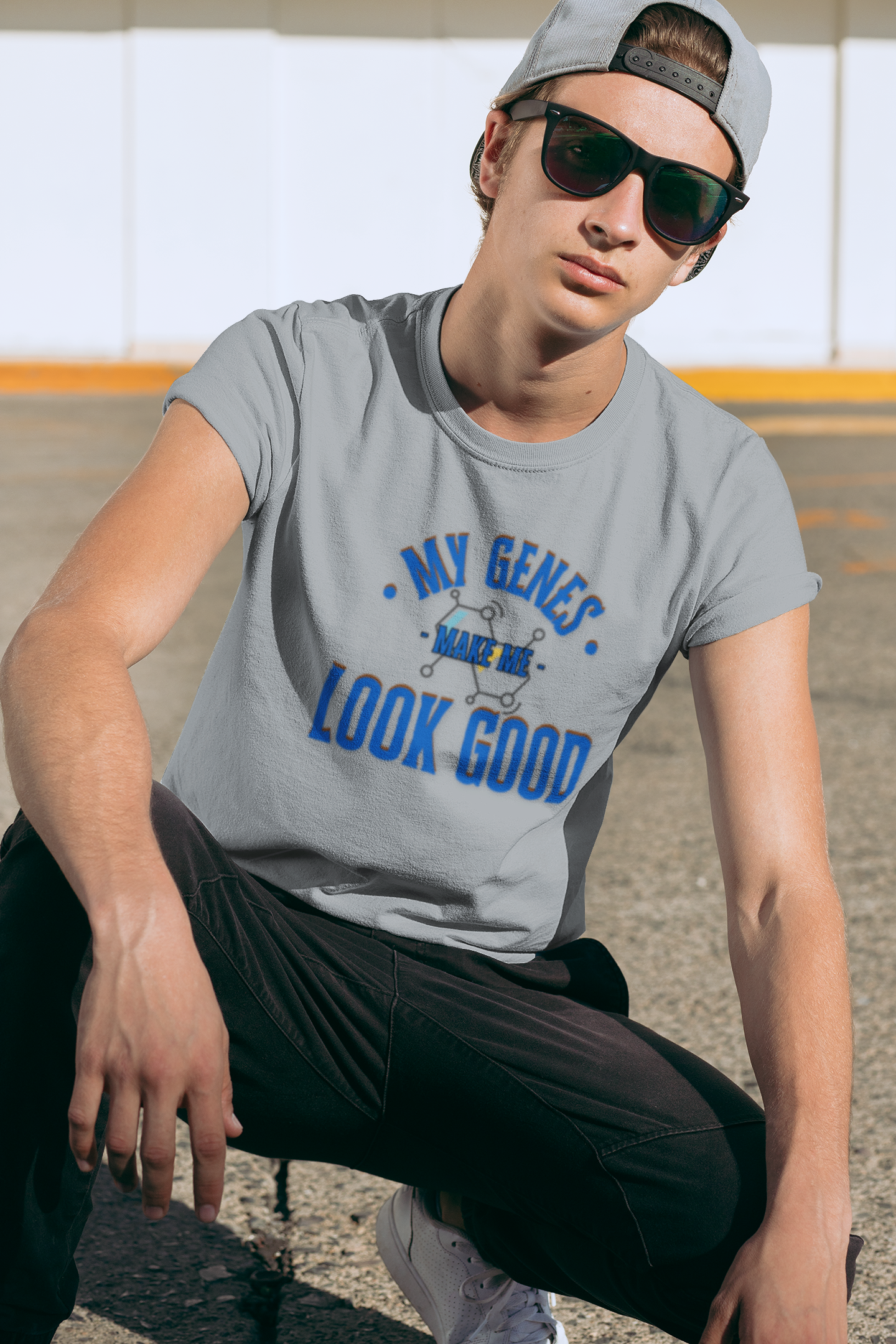 My Genes Make Me Look Good - Funny Science-Inspired Apparel, Self Confidence T-Shirts, Gift for a Scientist, Funny Science Gifts product thumbnail image