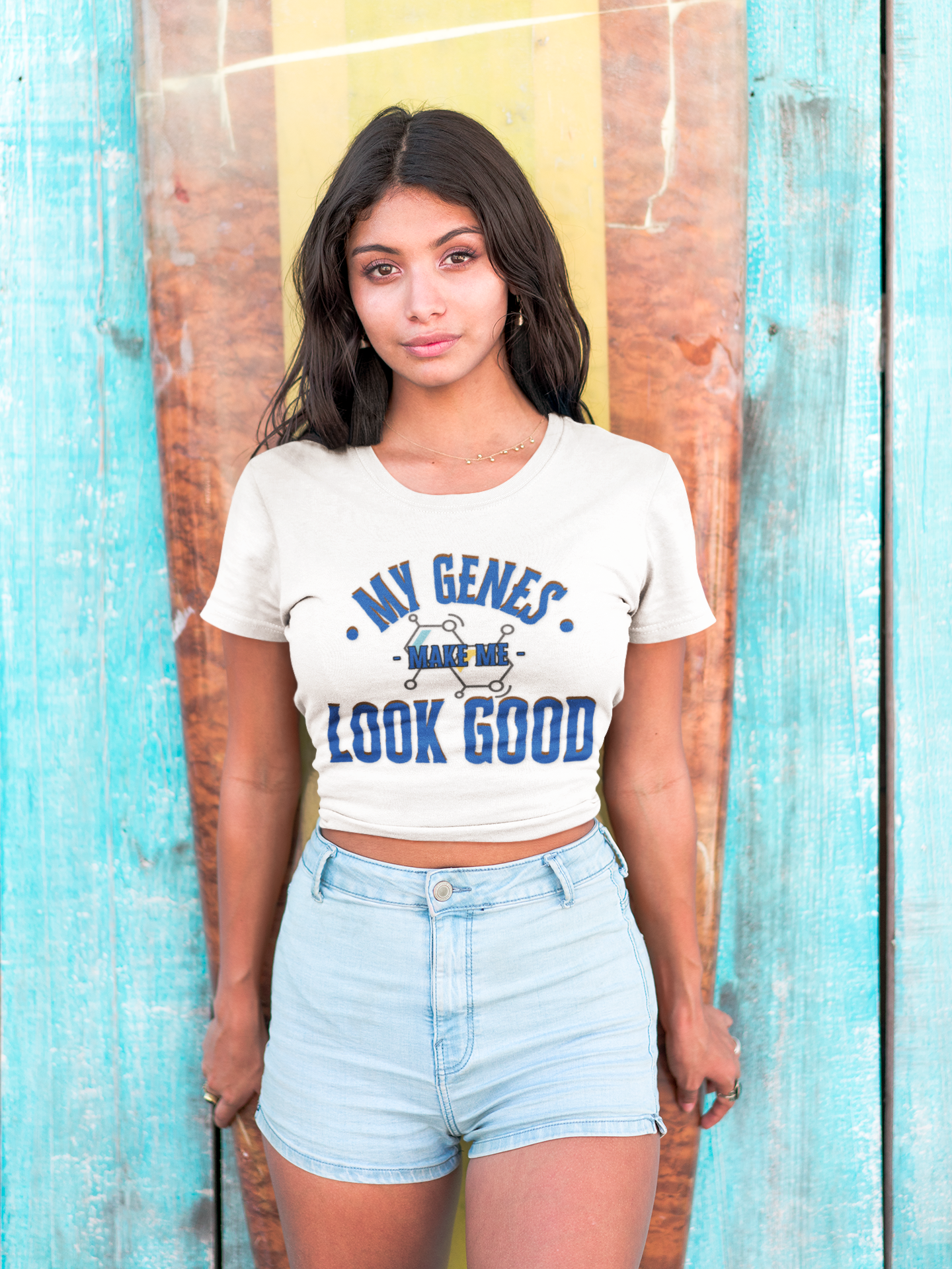 My Genes Make Me Look Good - Funny Science-Inspired Apparel, Self Confidence T-Shirts, Gift for a Scientist, Funny Science Gifts product thumbnail image