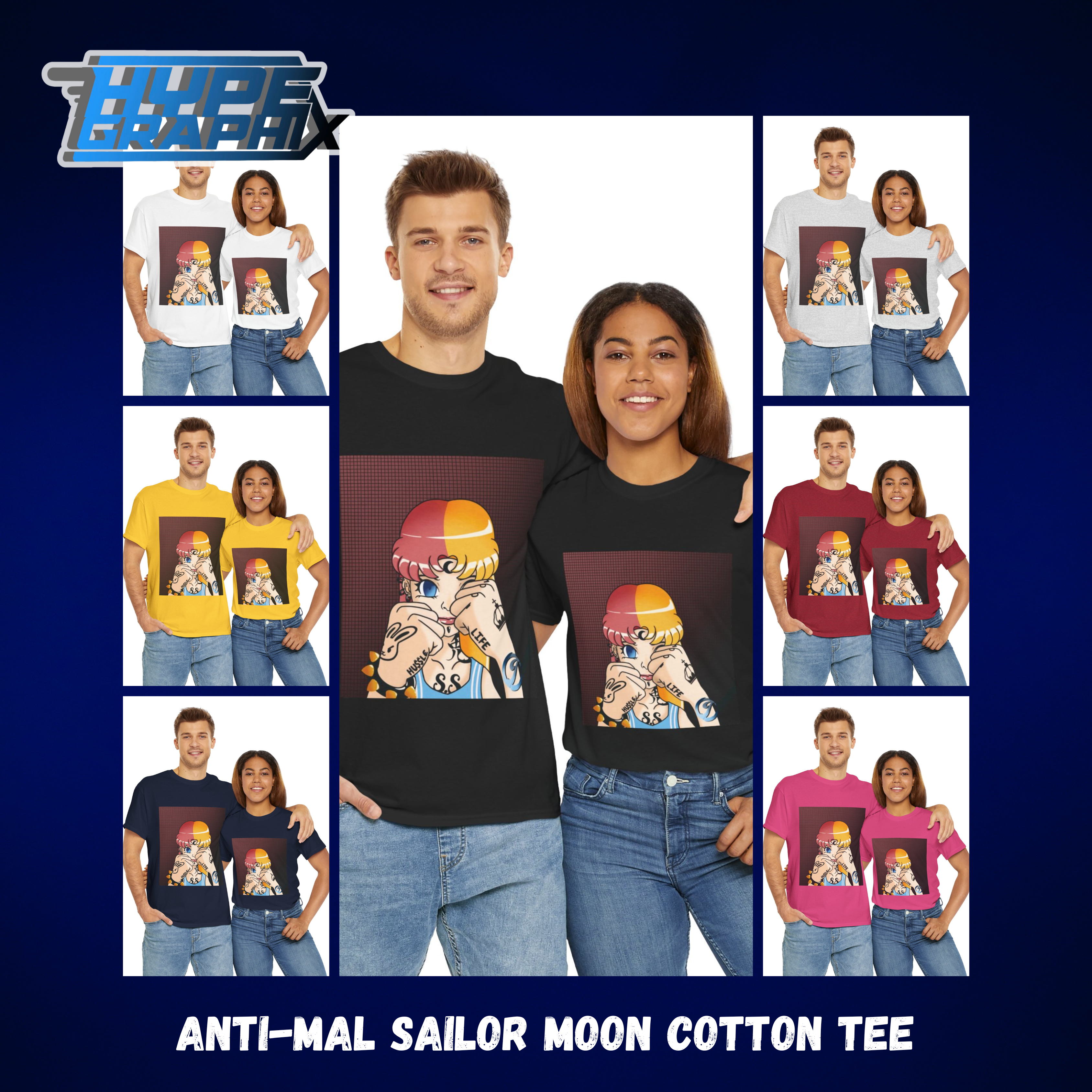 Anti-Mal Sailor Moon Unisex Heavy Cotton Tee