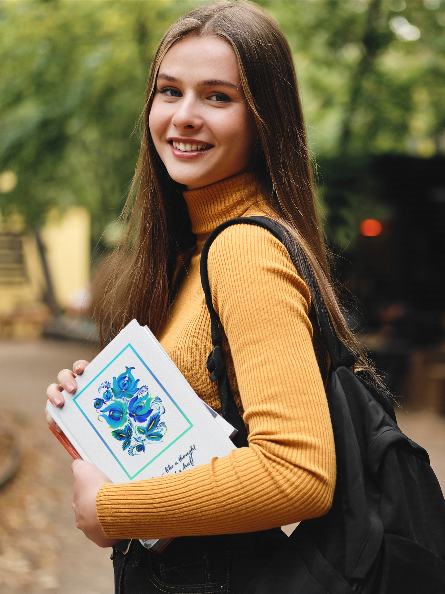 Frosty Flowers Hardcover Journal – "Free - like a thought without a draft" product thumbnail image Frosty Flowers Hardcover Journal – "Free - like a thought without a draft" product thumbnail image