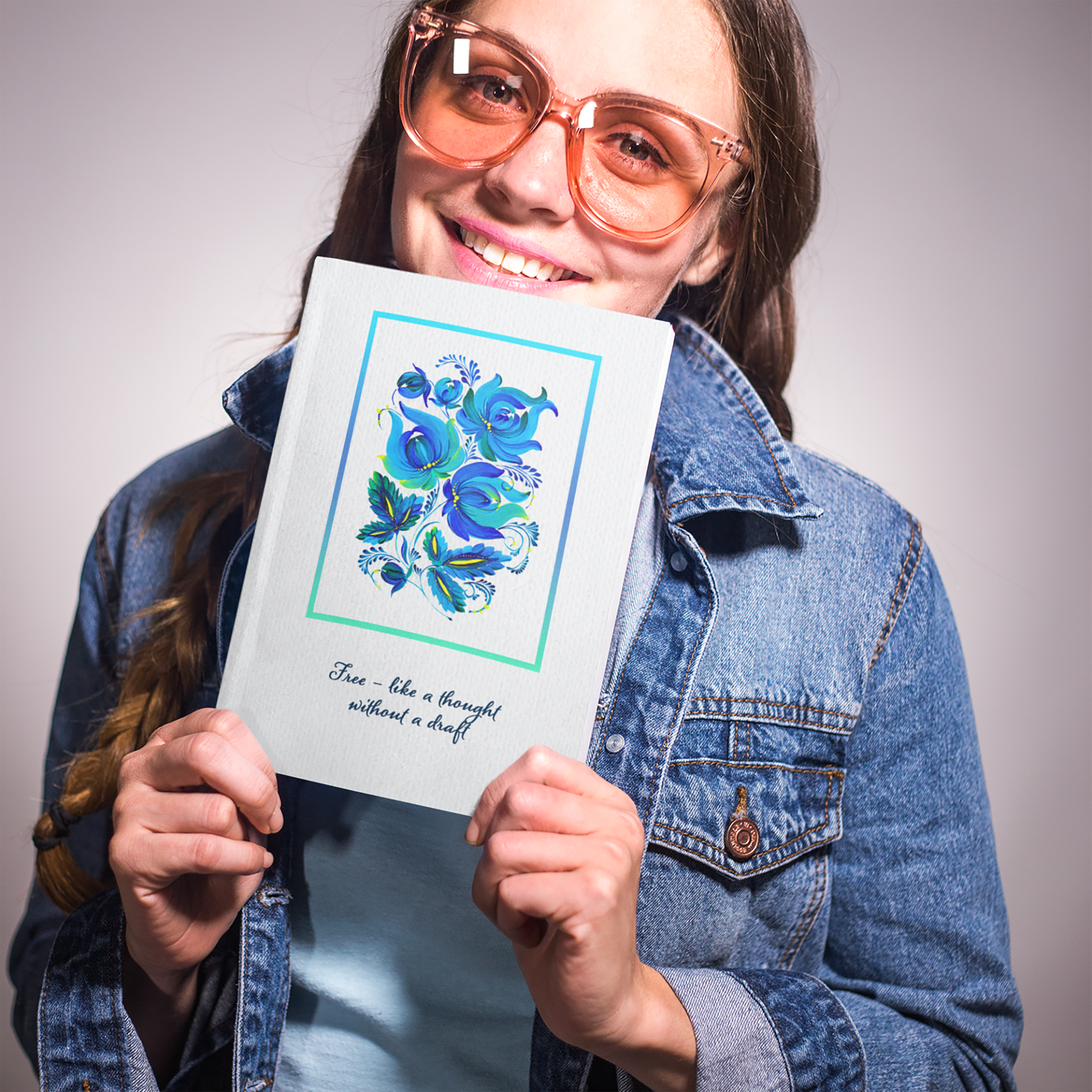 Frosty Flowers Hardcover Journal – "Free - like a thought without a draft" Frosty Flowers Hardcover Journal – "Free - like a thought without a draft"