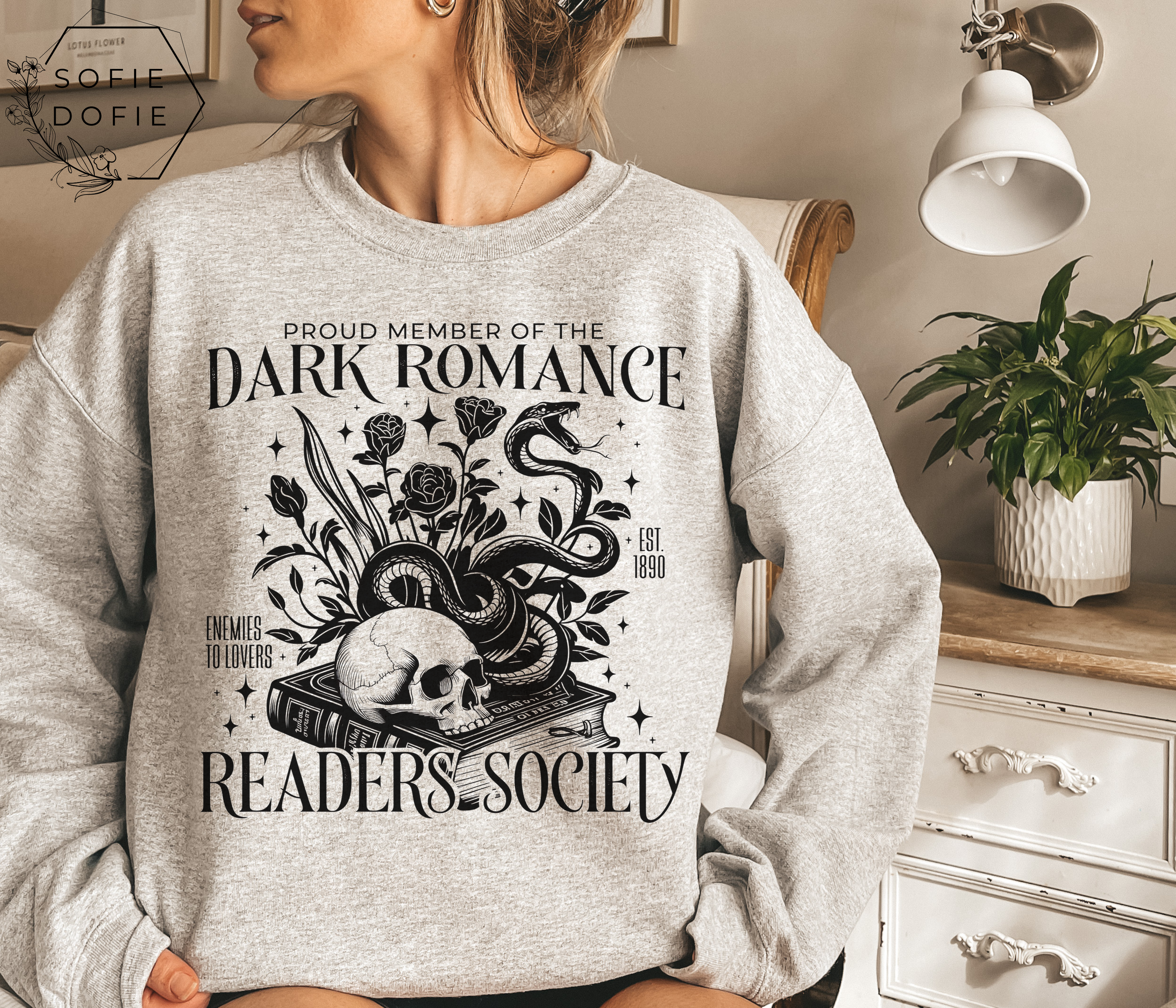 Crewneck Sweatshirt - Dark Romance Readers Society product thumbnail image Crewneck Sweatshirt - Dark Romance Readers Society product thumbnail image