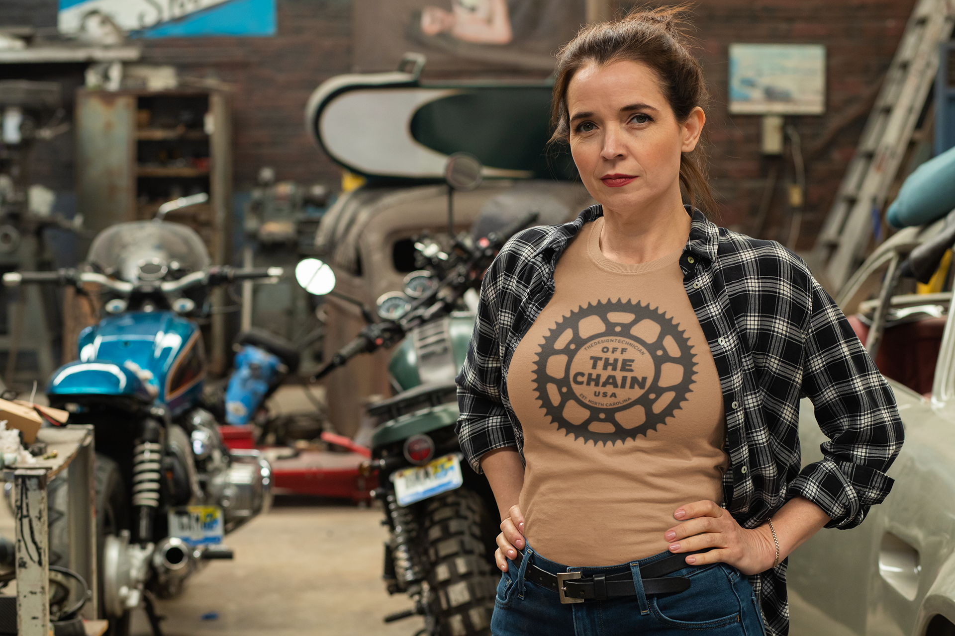 Off the Chain T-Shirt for Mechanics & Powersport Enthusiasts, For Him Her, Perfect for Garage, Man Cave, Shop, or Everyday Adventure! product thumbnail image Off the Chain T-Shirt for Mechanics & Powersport Enthusiasts, For Him Her, Perfect for Garage, Man Cave, Shop, or Everyday Adventure! product thumbnail image