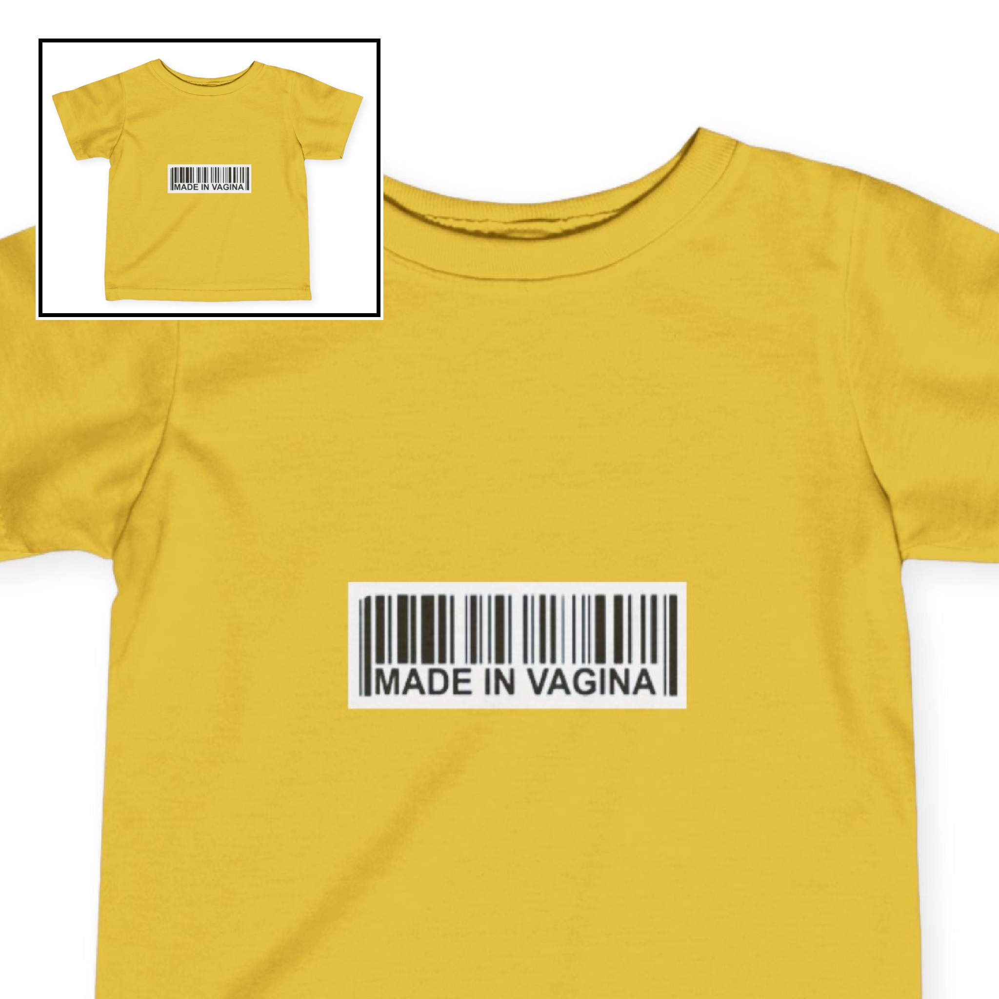 Infant Tee-"Made in Vagina" Barcode