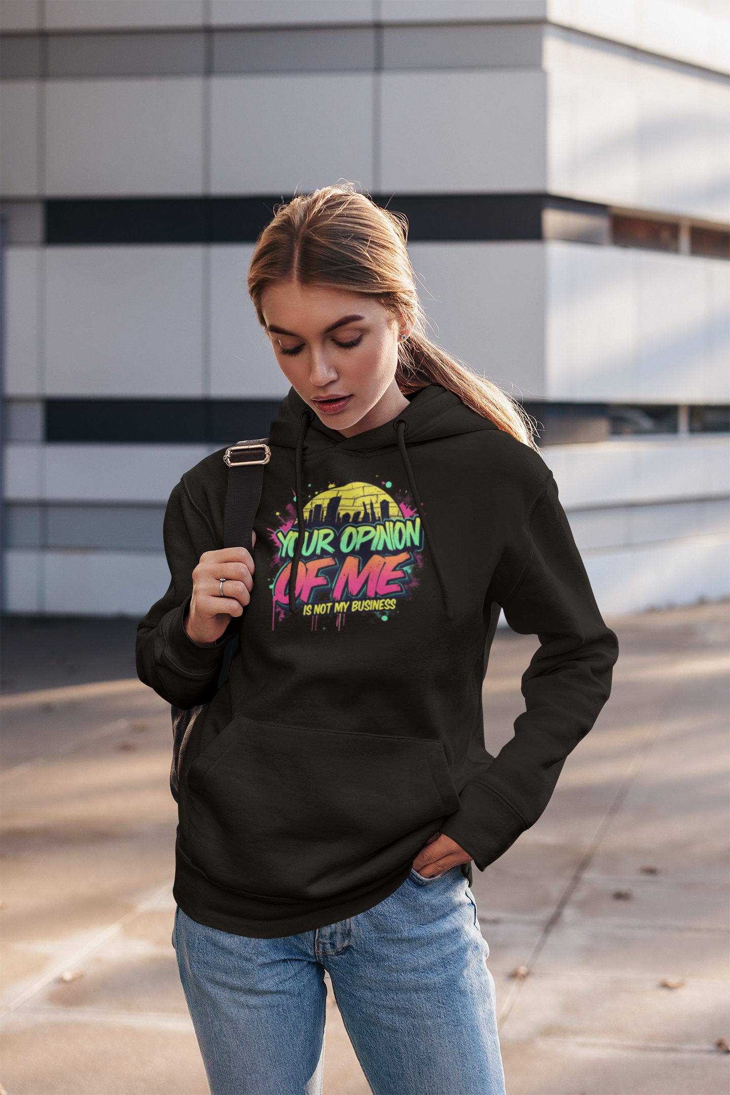 Your Opinion Of Me Is Not My Business ™ Hooded Sweatshirt product thumbnail image Your Opinion Of Me Is Not My Business ™ Hooded Sweatshirt product thumbnail image