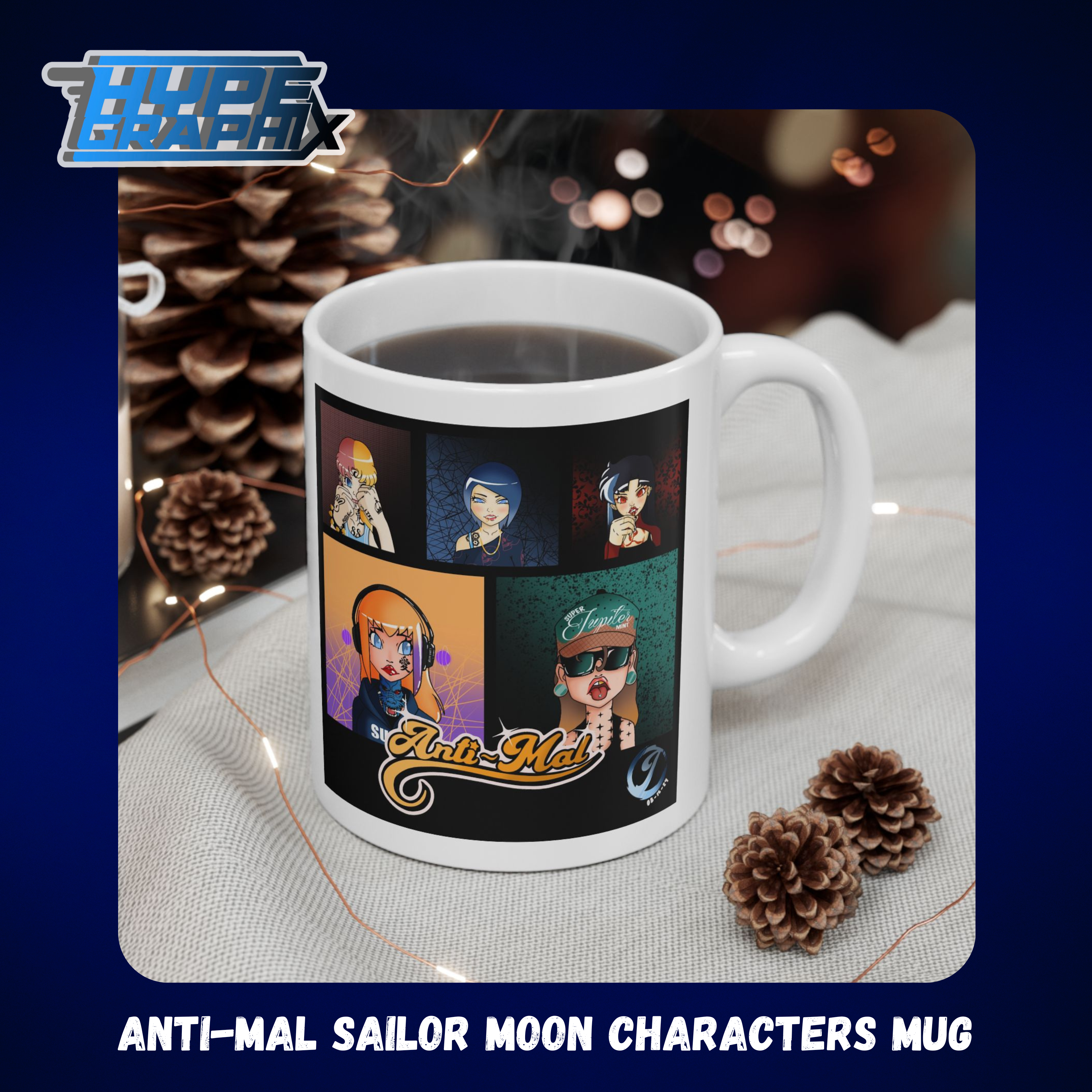 Anti-Mal Sailormoon Characters Ceramic Mug, (11oz, 15oz) product thumbnail image
