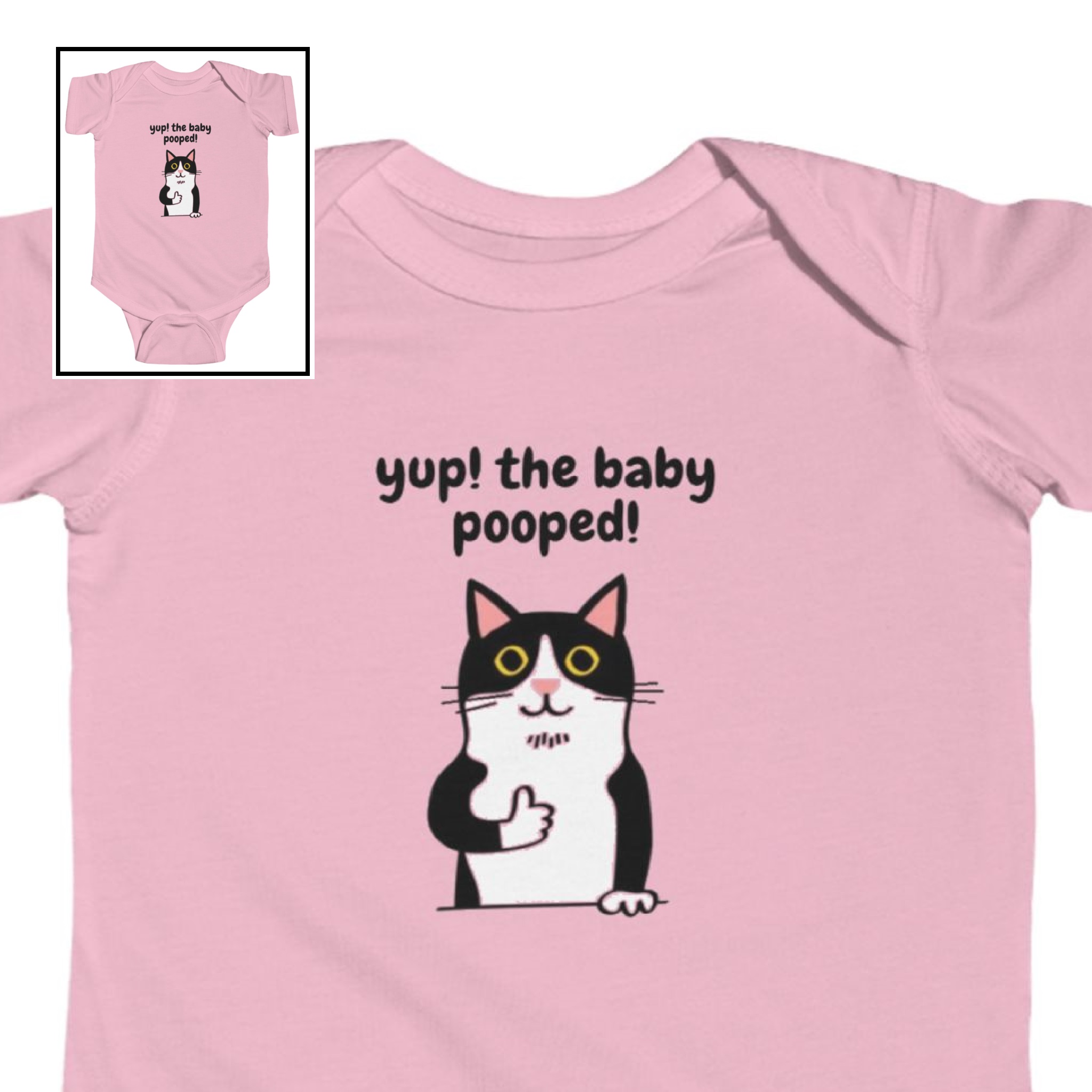 Infant Bodysuit (Cat) "Yup! The Baby Pooped!" Infant Bodysuit (Cat) "Yup! The Baby Pooped!"