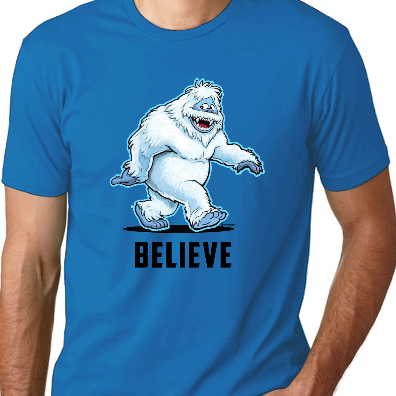Bumble Abominable Believe Yeti Unisex Cotton Crew Tee product thumbnail image Bumble Abominable Believe Yeti Unisex Cotton Crew Tee product thumbnail image