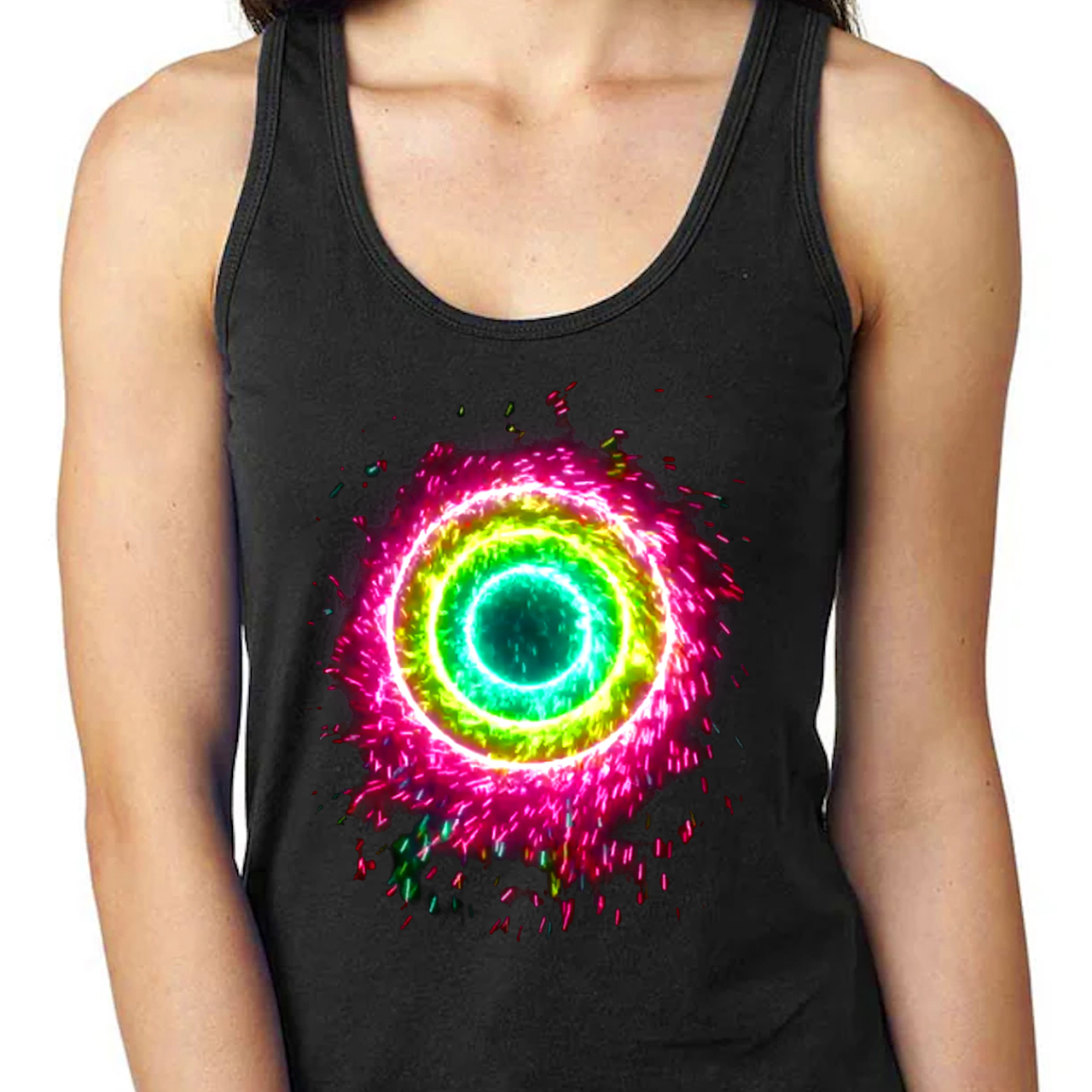 Apple Watch Rings Closed Women's Ideal Racerback Tank product thumbnail image Apple Watch Rings Closed Women's Ideal Racerback Tank product thumbnail image