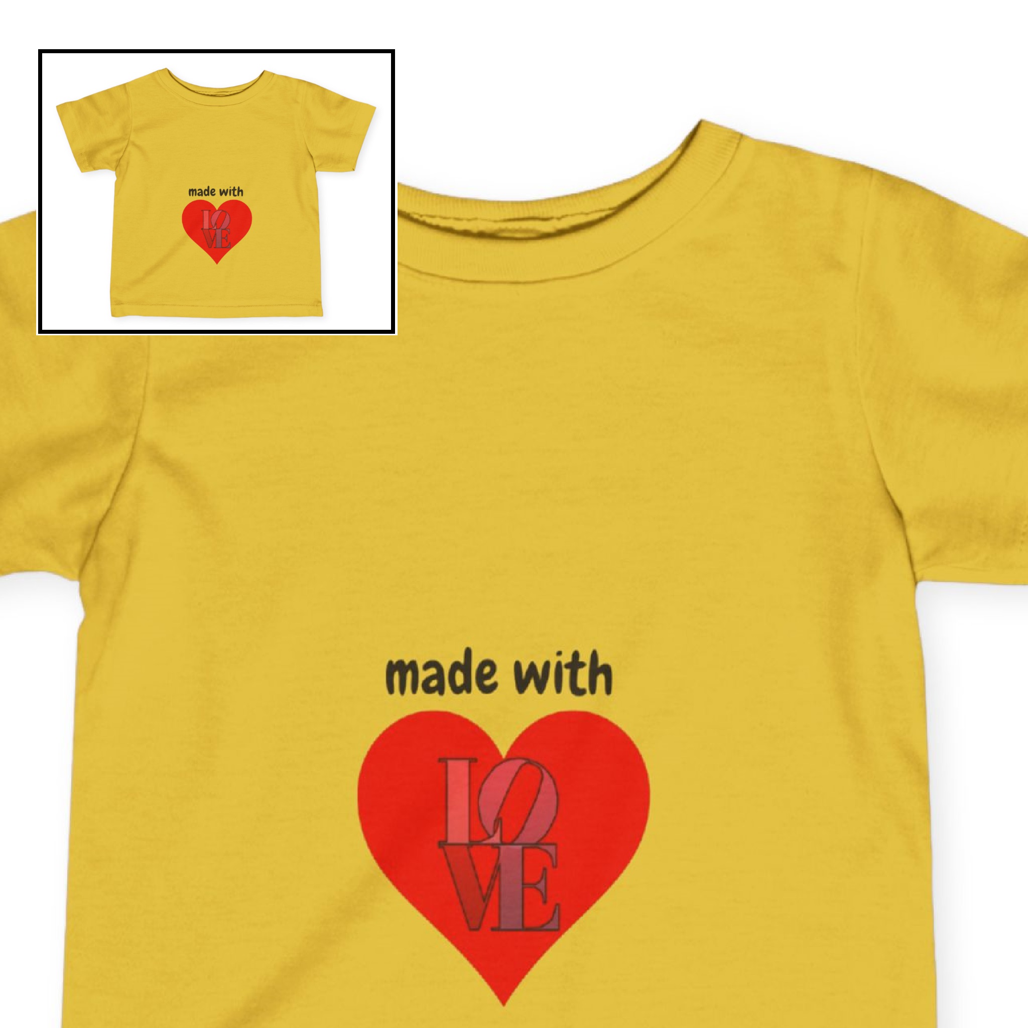 Infant Tee-"Made with Love" product thumbnail image Infant Tee-"Made with Love" product thumbnail image