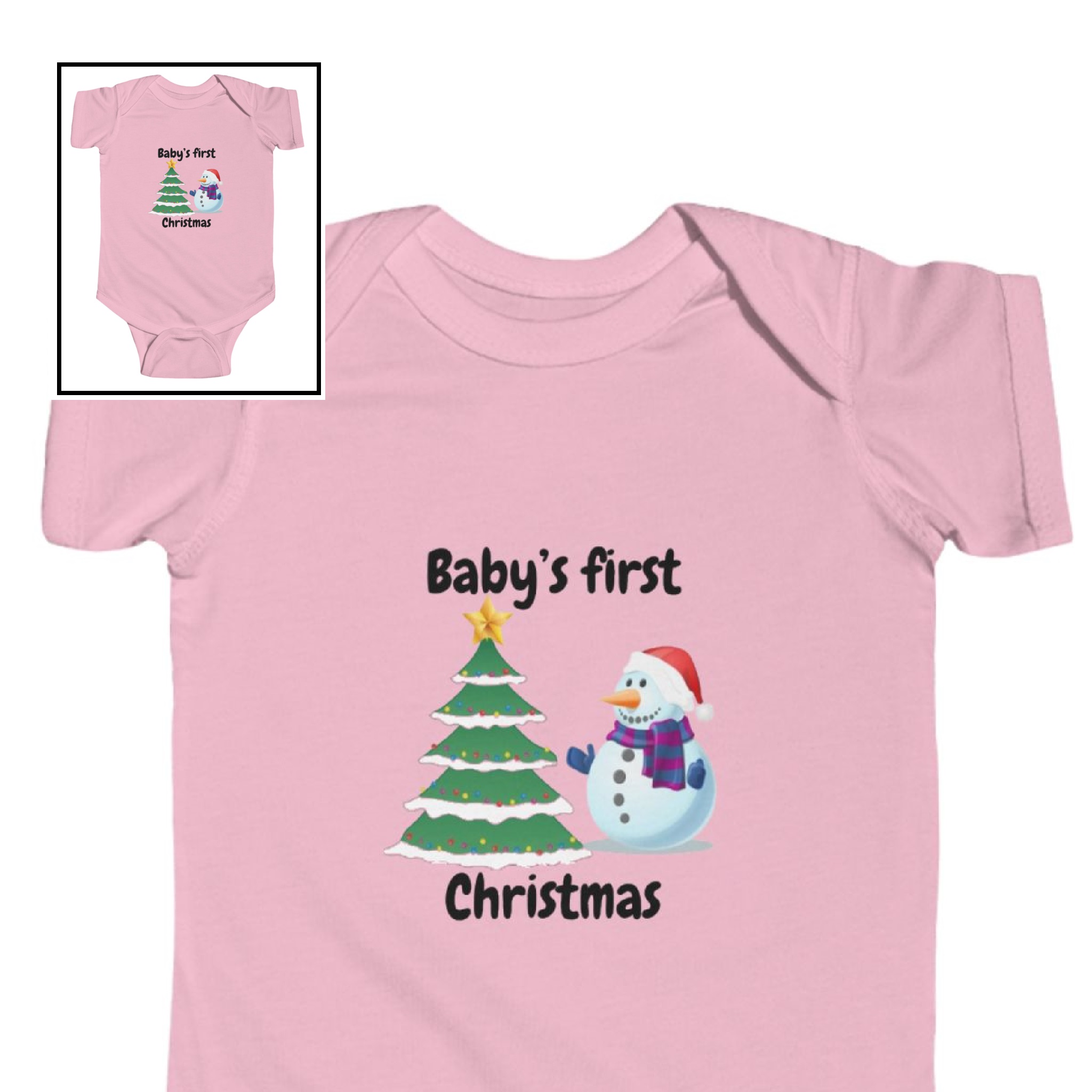 Infant Bodysuit-"Baby's First Christmas" Infant Bodysuit-"Baby's First Christmas"