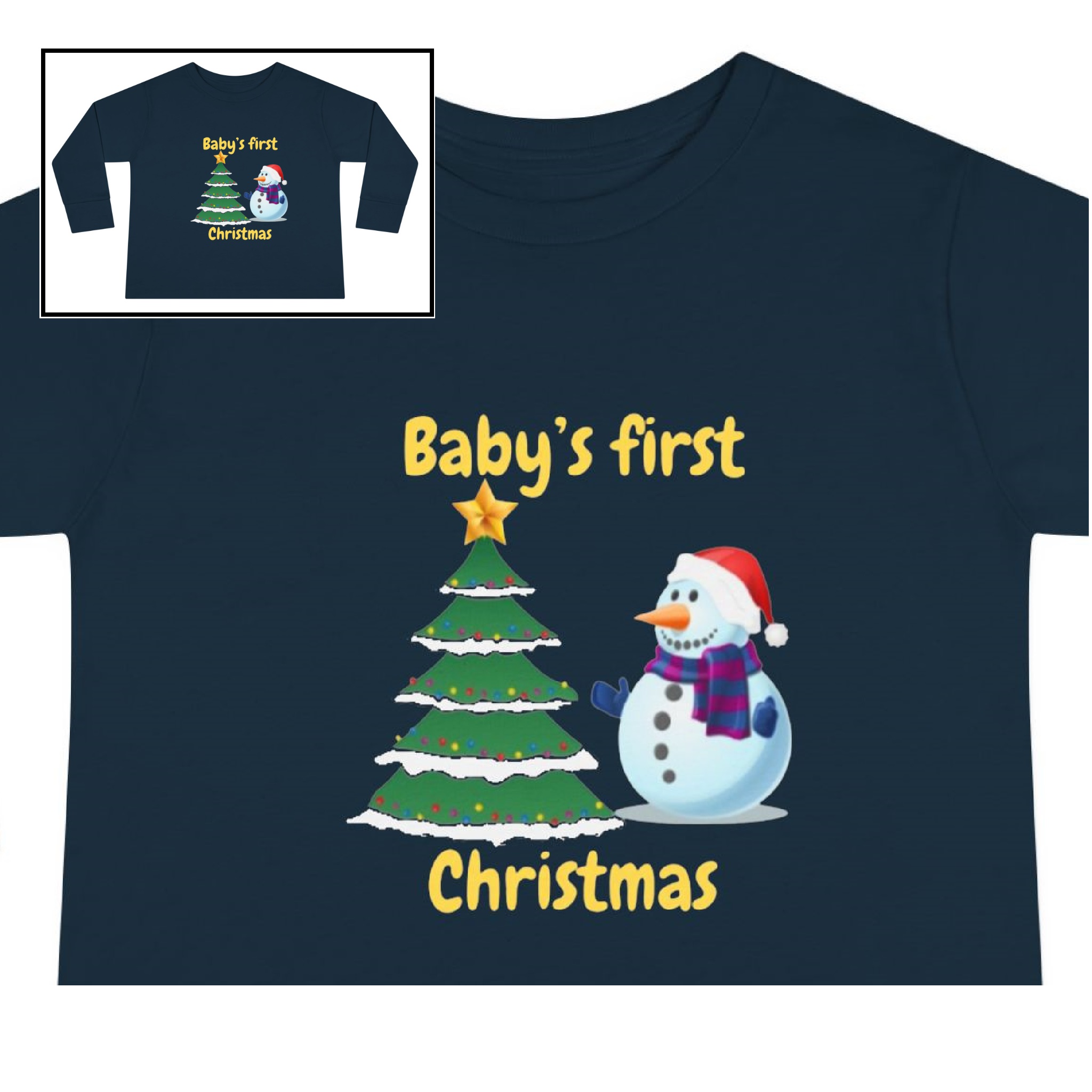 Toddler Tee-"Baby's First Christmas"