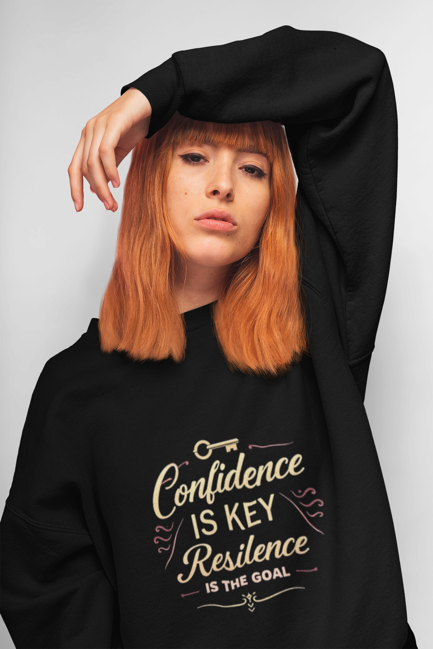 Confidence is Key Resilience is The Goal Unisex Heavy Blend™ Crewneck Sweatshirt