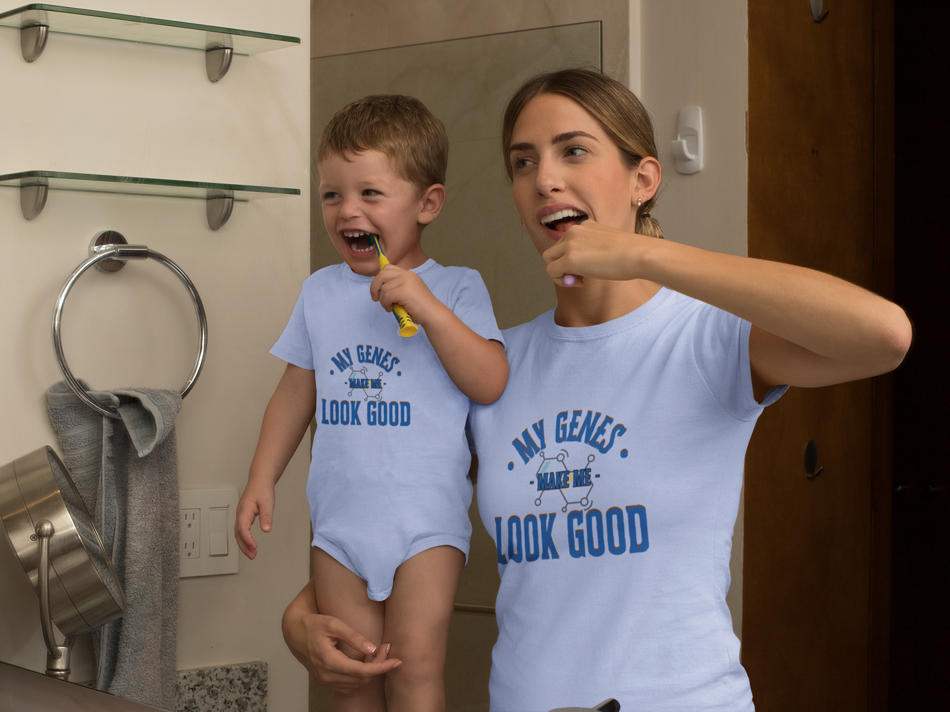 Funny Baby Onesies, My Genes Make Me Look Good, Cute Baby Onesie from 0-24 Months, Onesies for Boys and Girls, Cute Baby Shower Gift product thumbnail image Funny Baby Onesies, My Genes Make Me Look Good, Cute Baby Onesie from 0-24 Months, Onesies for Boys and Girls, Cute Baby Shower Gift product thumbnail image