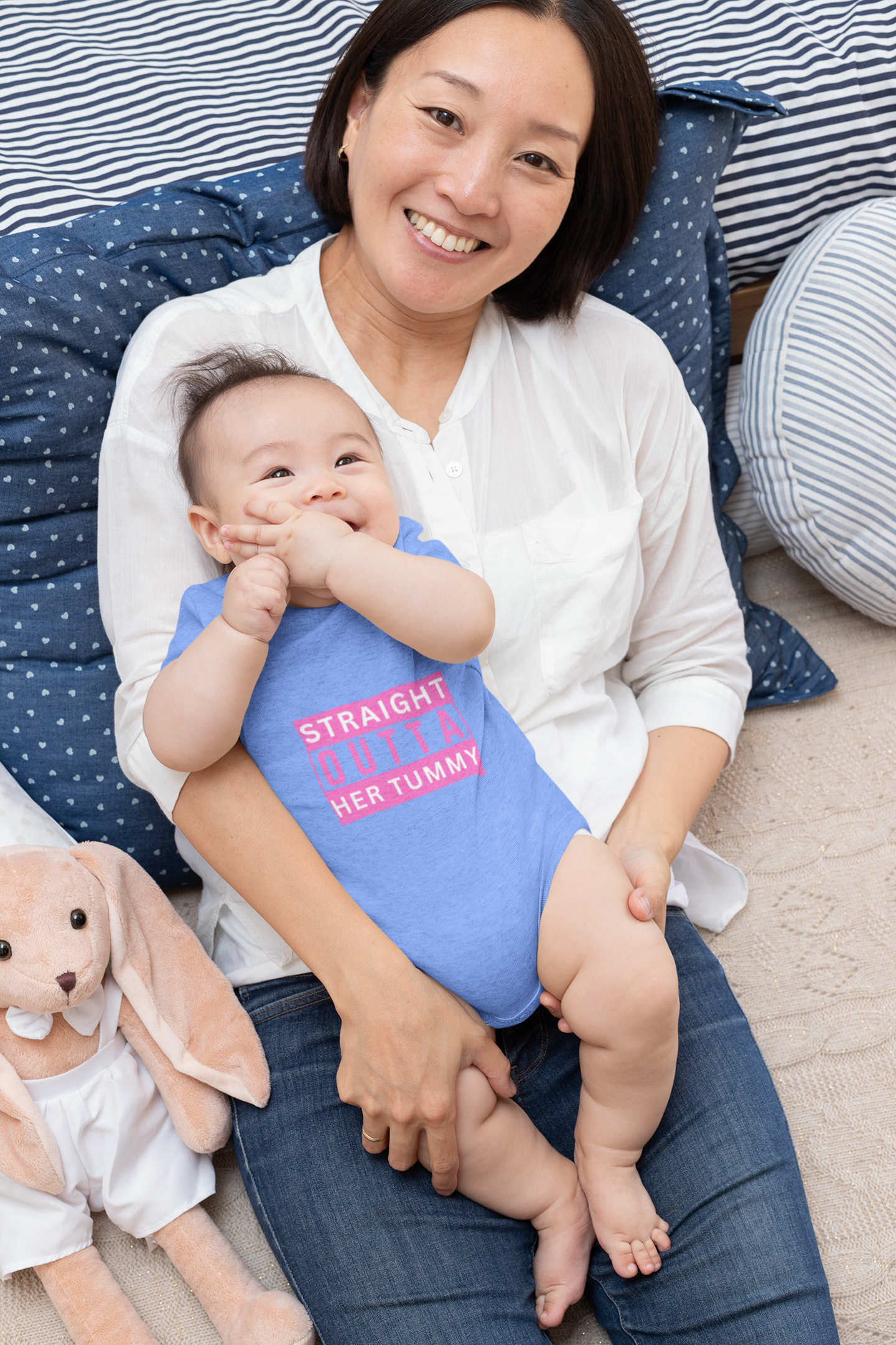 Straight Outta Her Tummy Infant Girls Fine Jersey Bodysuit, Funny Baby Onesies, Cute Baby Girl Onesie from 0-24 Months, Onesies for Girls, Cute Baby Shower Gift product thumbnail image Straight Outta Her Tummy Infant Girls Fine Jersey Bodysuit, Funny Baby Onesies, Cute Baby Girl Onesie from 0-24 Months, Onesies for Girls, Cute Baby Shower Gift product thumbnail image