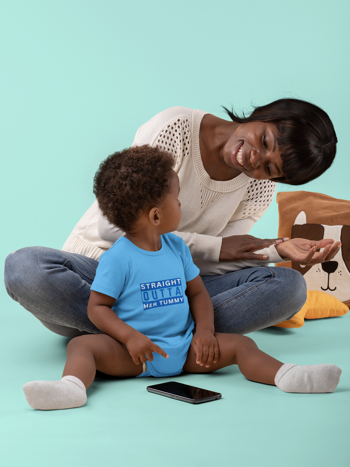 Straight Outta Her Tummy Infant Boys Fine Jersey Bodysuit, Funny Baby Onesie, Cute Baby Boy Onesie from 0-24 Months, Cute Baby Shower Gift product thumbnail image Straight Outta Her Tummy Infant Boys Fine Jersey Bodysuit, Funny Baby Onesie, Cute Baby Boy Onesie from 0-24 Months, Cute Baby Shower Gift product thumbnail image