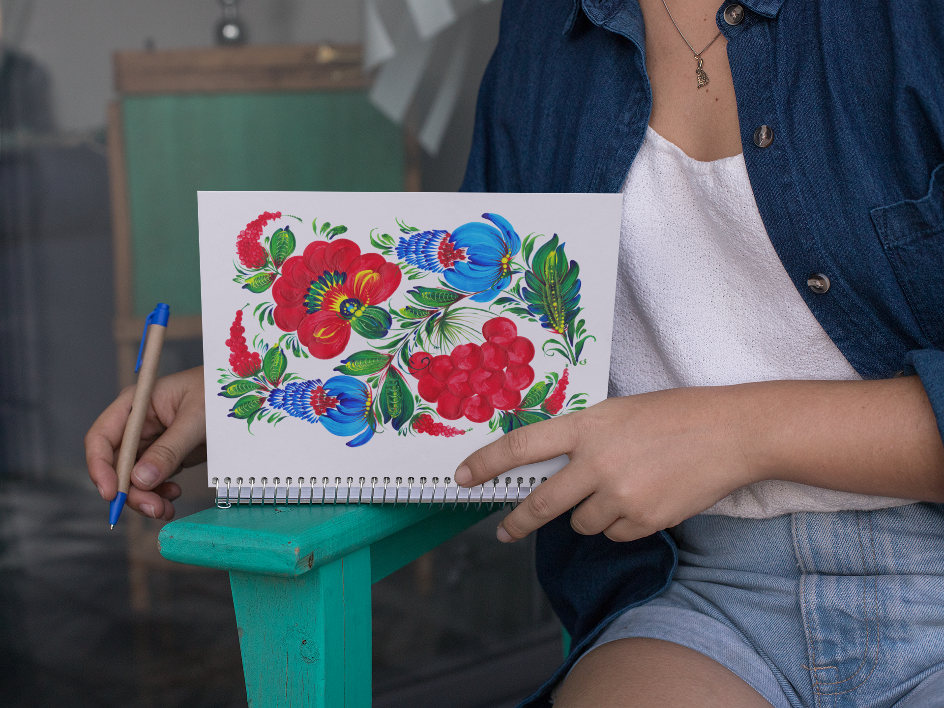 Kalyna Spiral Notebook: Ukrainian Floral Ruled Journal – Perfect for Creativity & Inspiration product thumbnail image Kalyna Spiral Notebook: Ukrainian Floral Ruled Journal – Perfect for Creativity & Inspiration product thumbnail image
