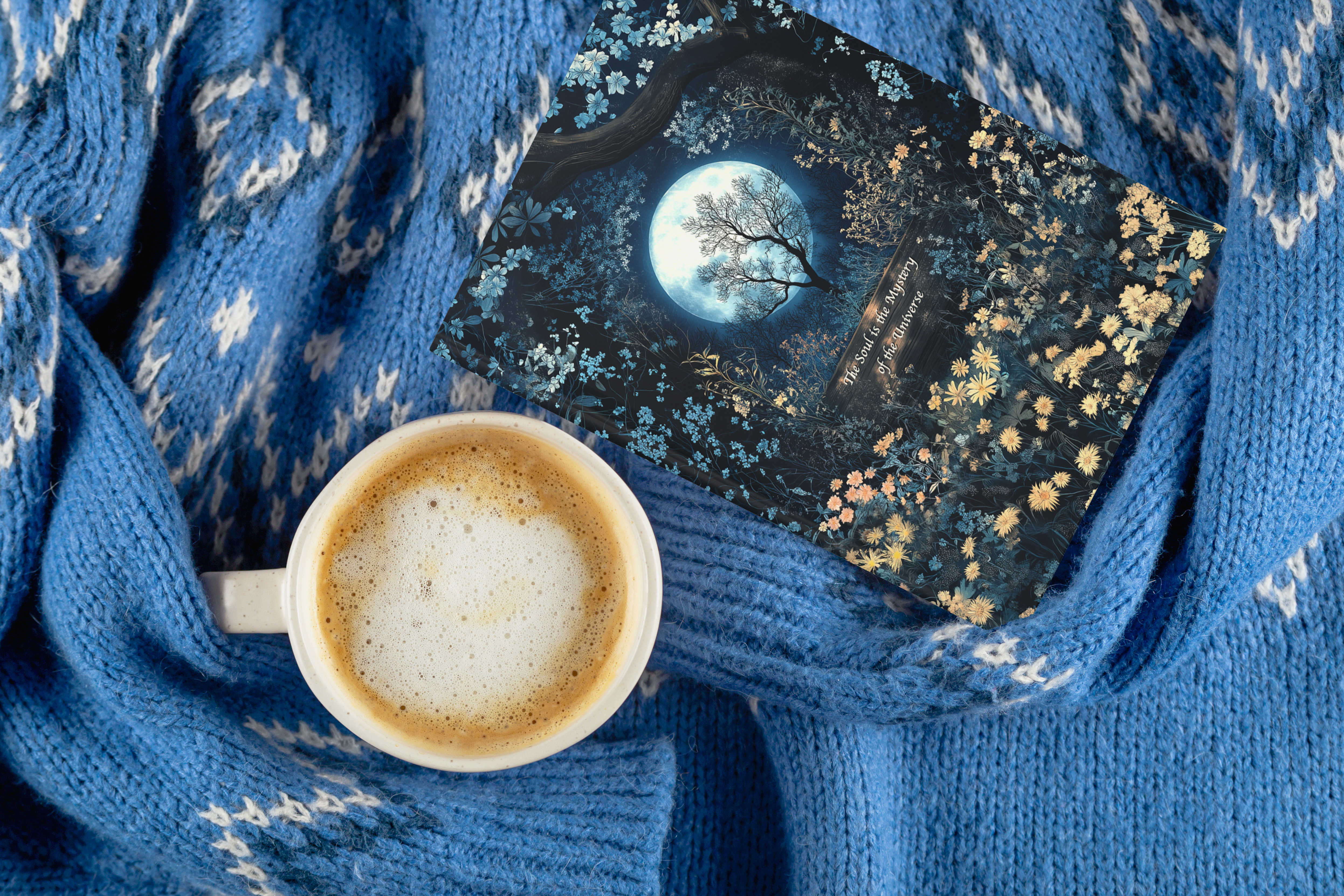 The Soul's Mystery Hardcover Journal Matte – Full-Bloom Design Hardcover Journal, The Soul is the Mestery of the Universe product thumbnail image The Soul's Mystery Hardcover Journal Matte – Full-Bloom Design Hardcover Journal, The Soul is the Mestery of the Universe product thumbnail image