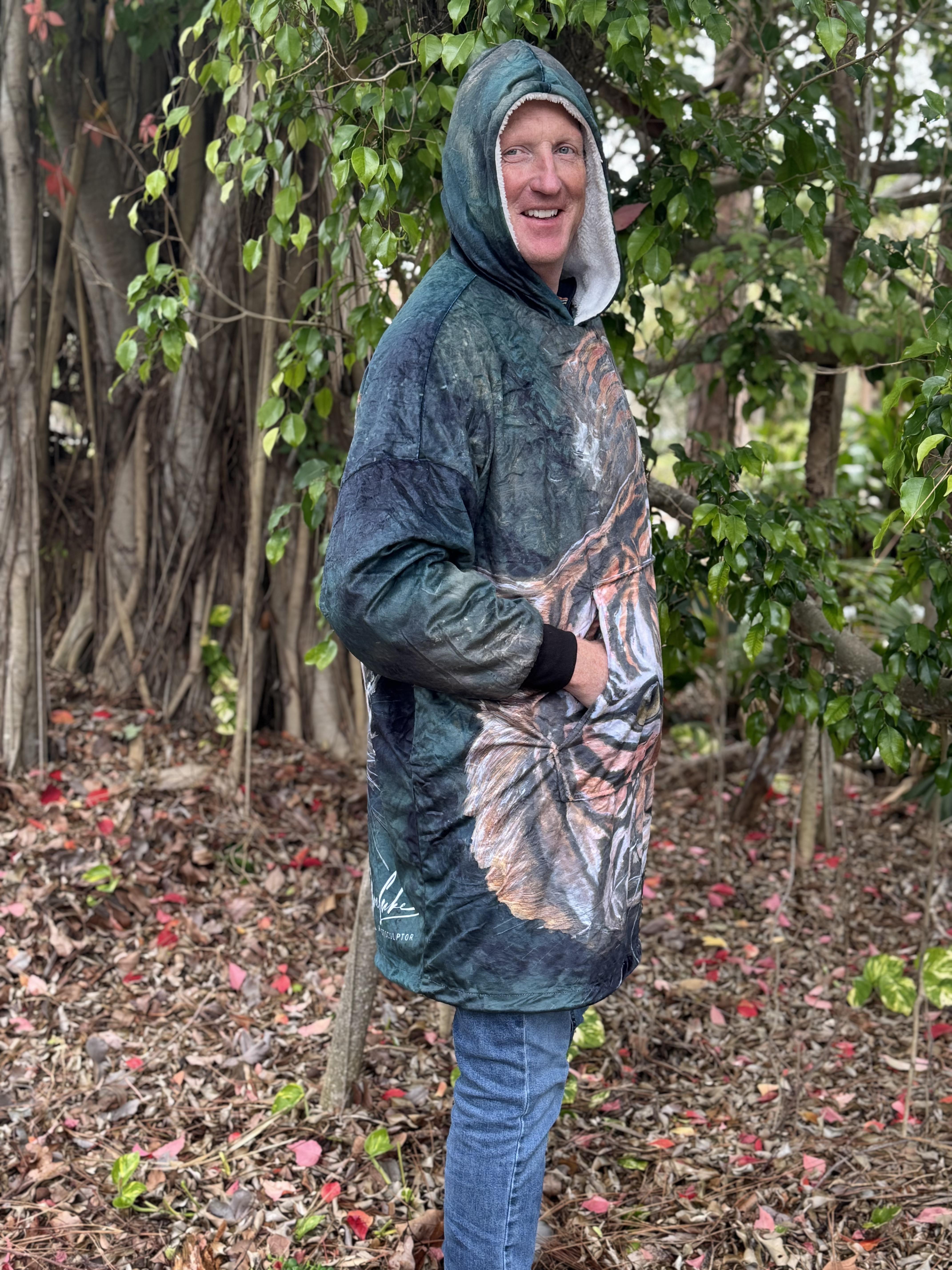 Unisex Hooded Blanket - LaTigre by Tiffany Marie Luke Unisex Hooded Blanket - LaTigre by Tiffany Marie Luke