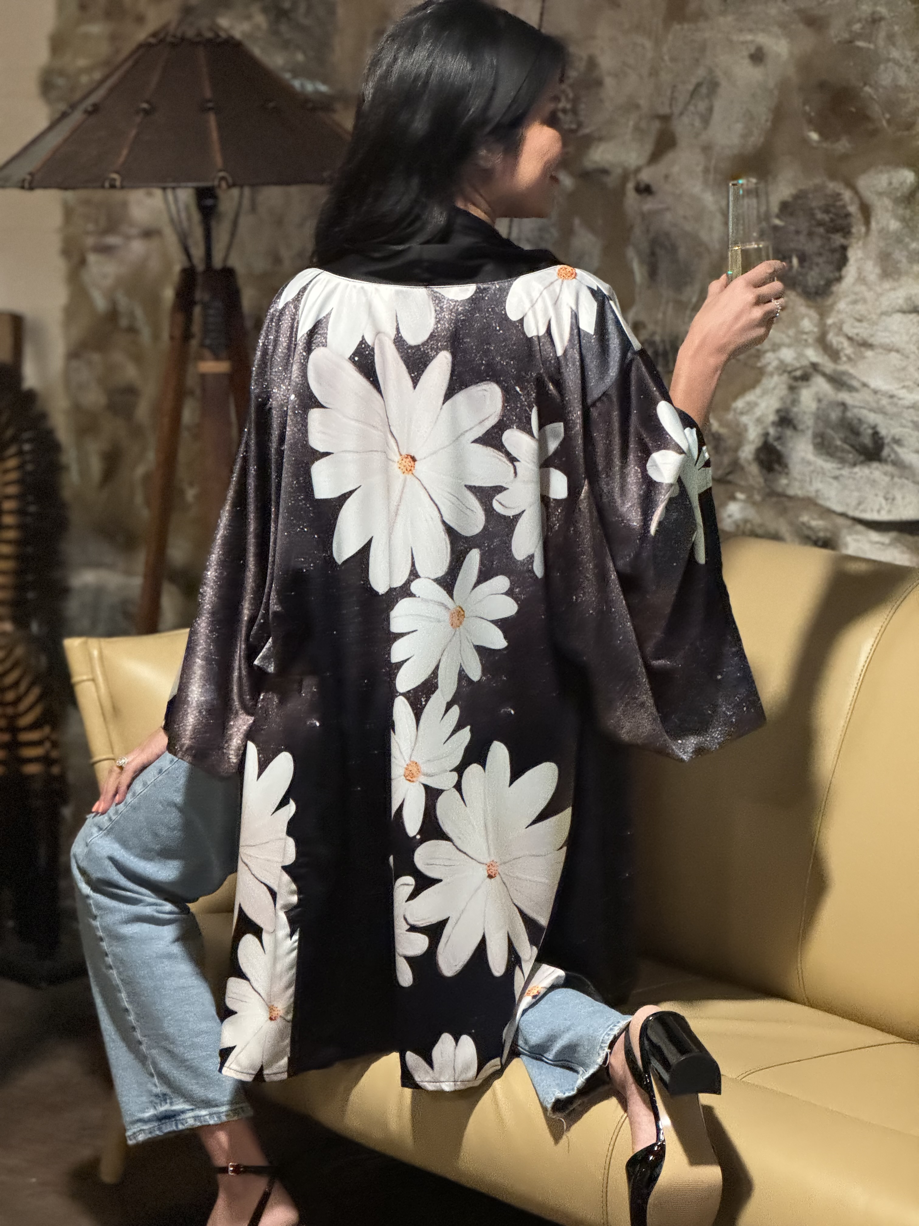 Kimono Robe - LaFille Gallery Daisy Collection Kimono Robe - LaFille Gallery Daisy Collection