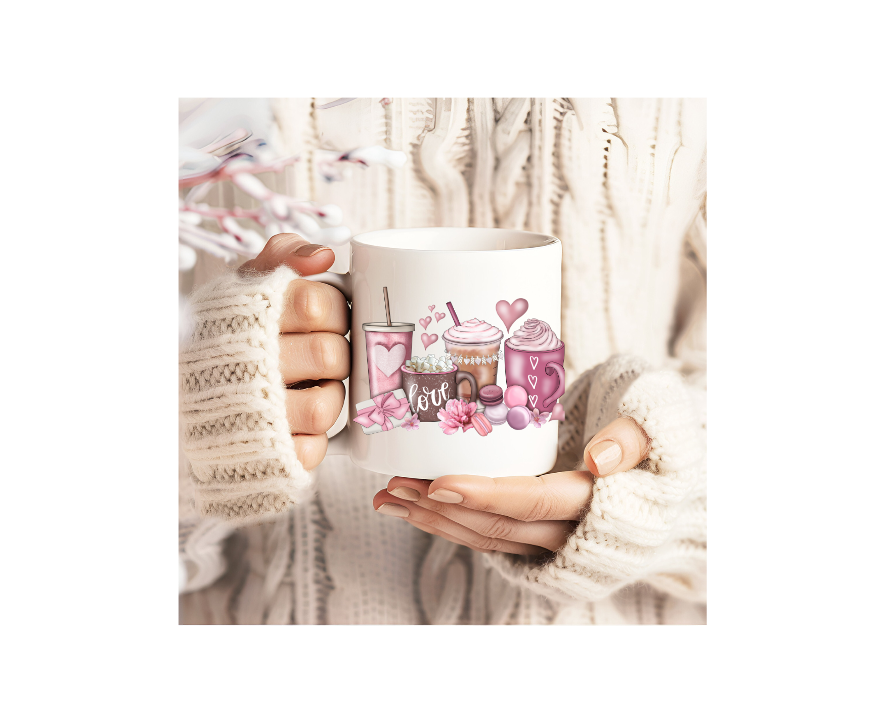 Love-Themed Ceramic Mug – Perfect Gift for Valentine’s Day &amp; Cozy Moments product thumbnail image