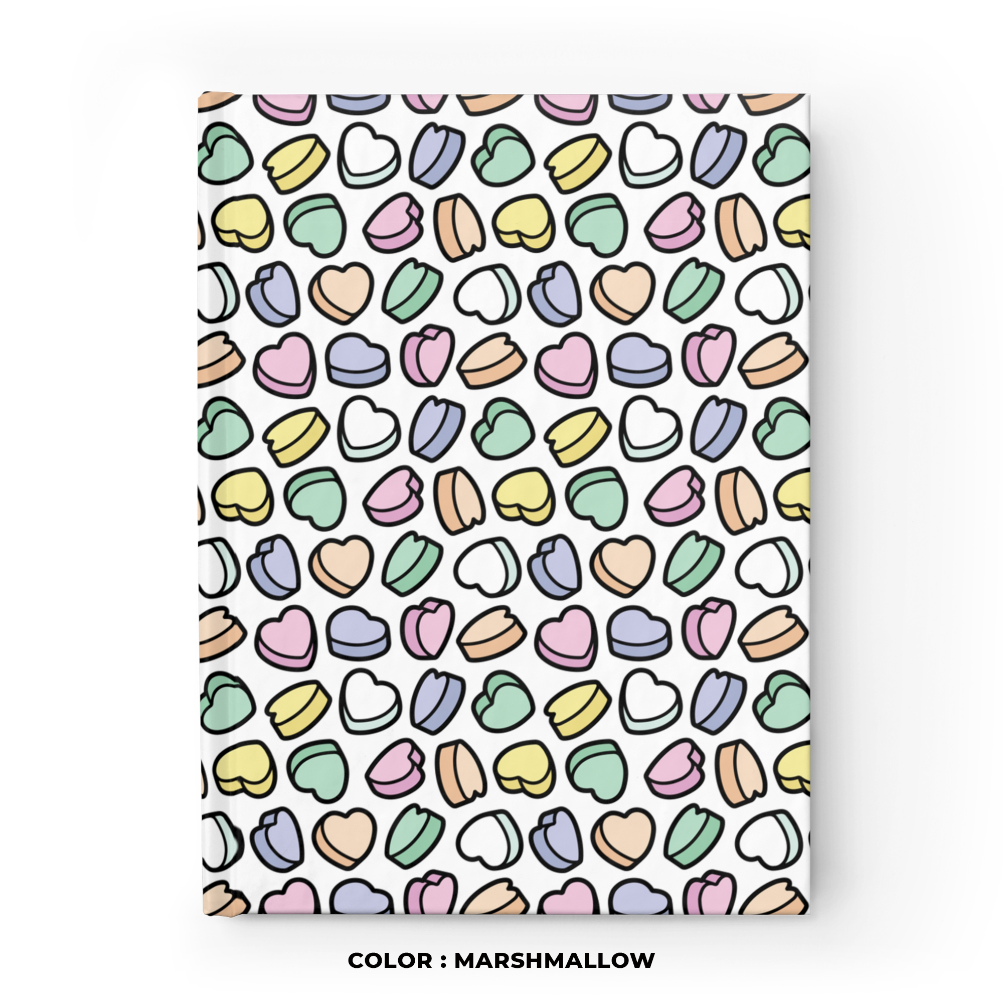 Candy Hearts Journal Notebook in Marshmallow product thumbnail image Candy Hearts Journal Notebook in Marshmallow product thumbnail image