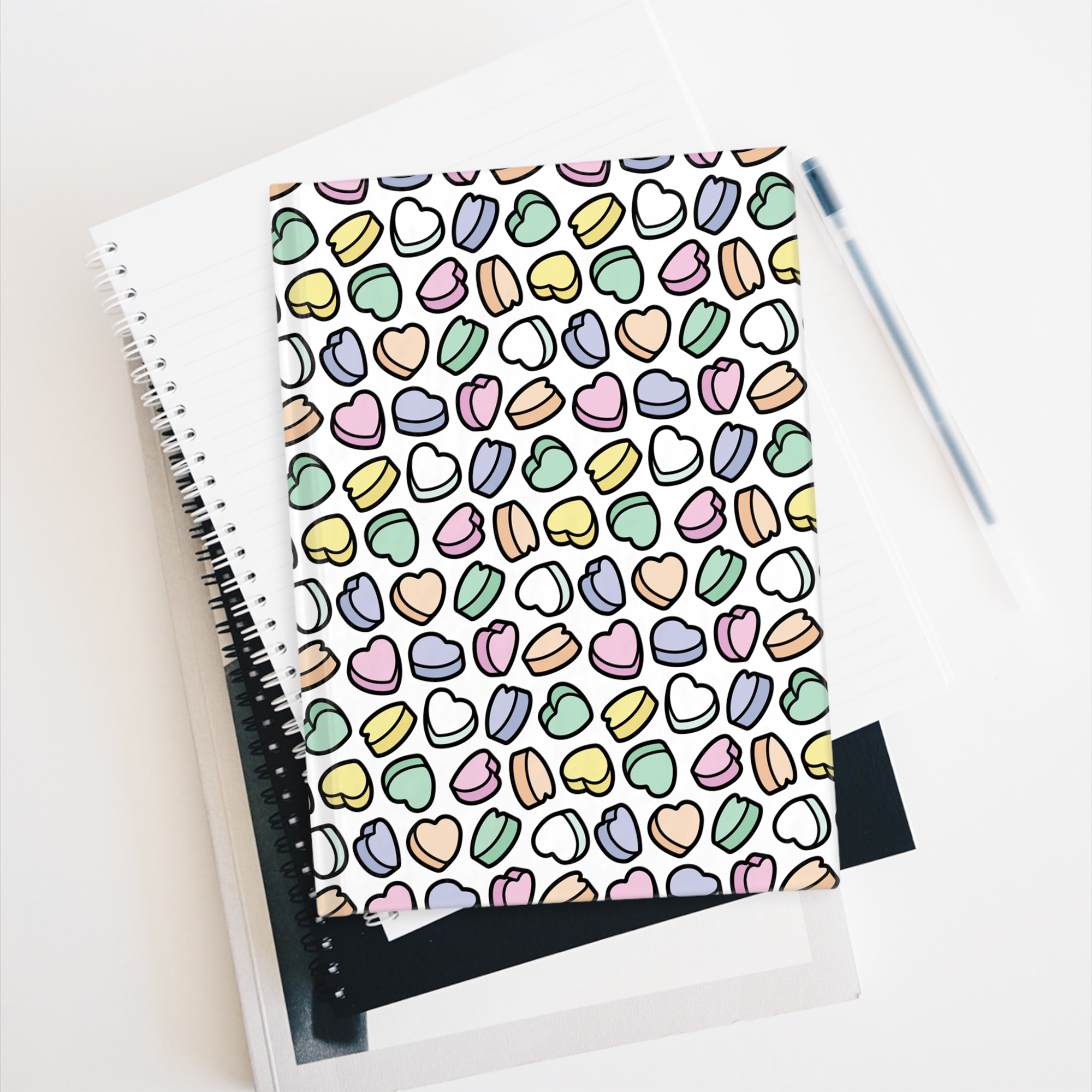 Candy Hearts Journal Notebook in Marshmallow product thumbnail image Candy Hearts Journal Notebook in Marshmallow product thumbnail image