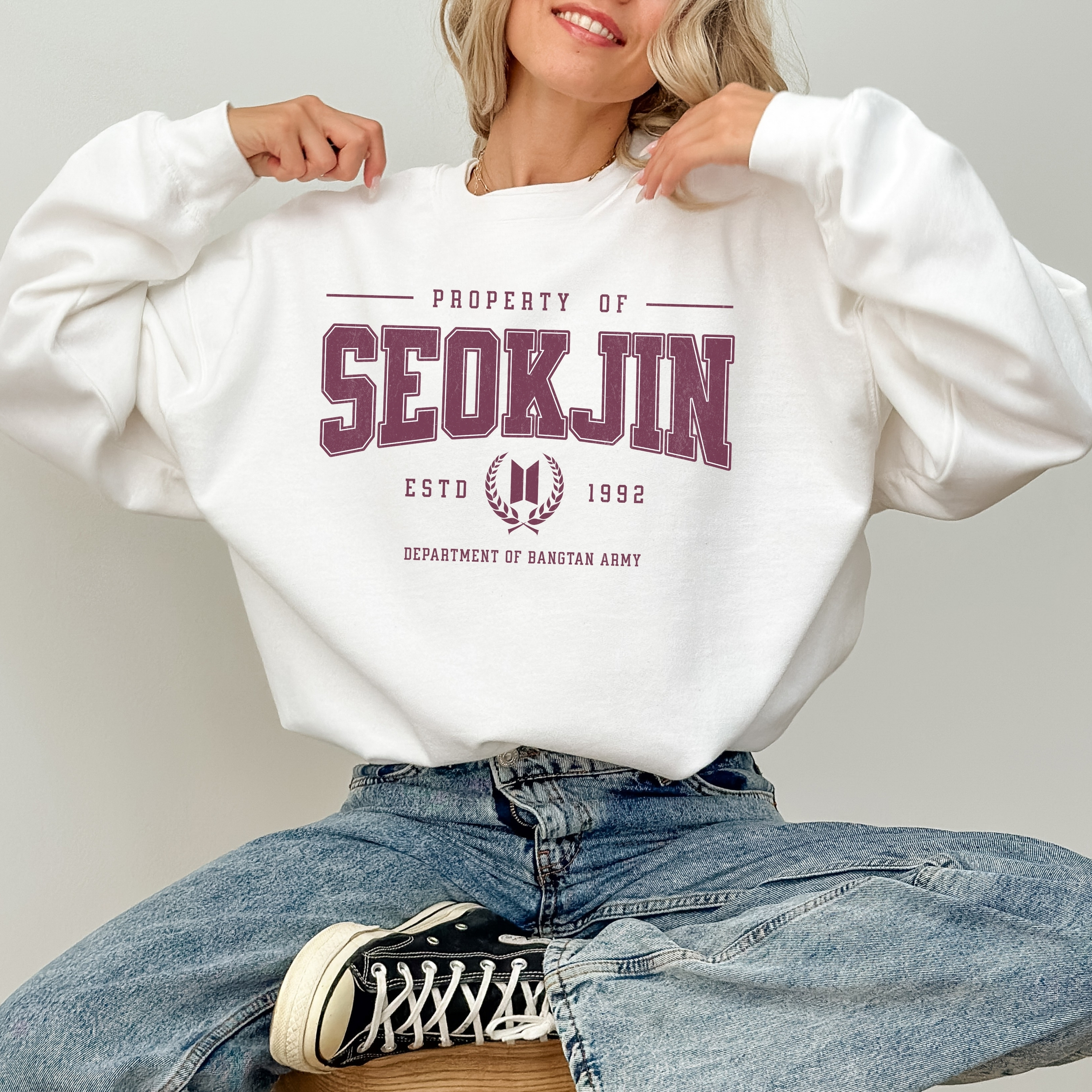 JIN Bias Sweatshirt, Designed for ARMY by ARMY product thumbnail image JIN Bias Sweatshirt, Designed for ARMY by ARMY product thumbnail image