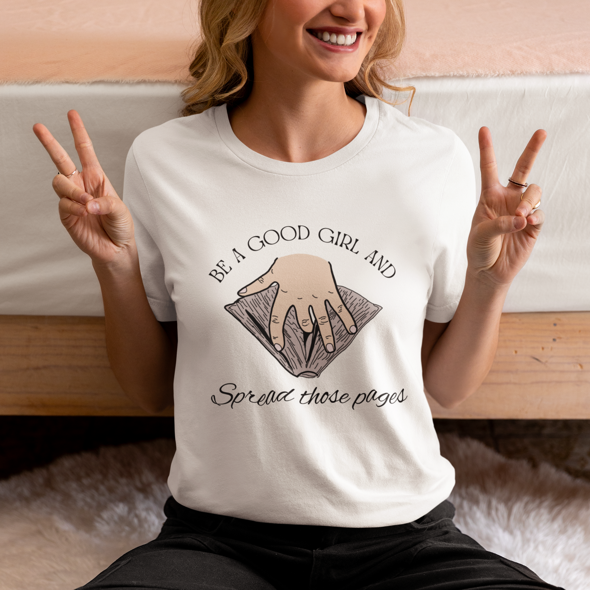 Bookish Be A Good Girl And Spread Those Pages T-shirt Smutty Romance Reader Smut Books Reading Book Lover Club Bookish Be A Good Girl And Spread Those Pages T-shirt Smutty Romance Reader Smut Books Reading Book Lover Club