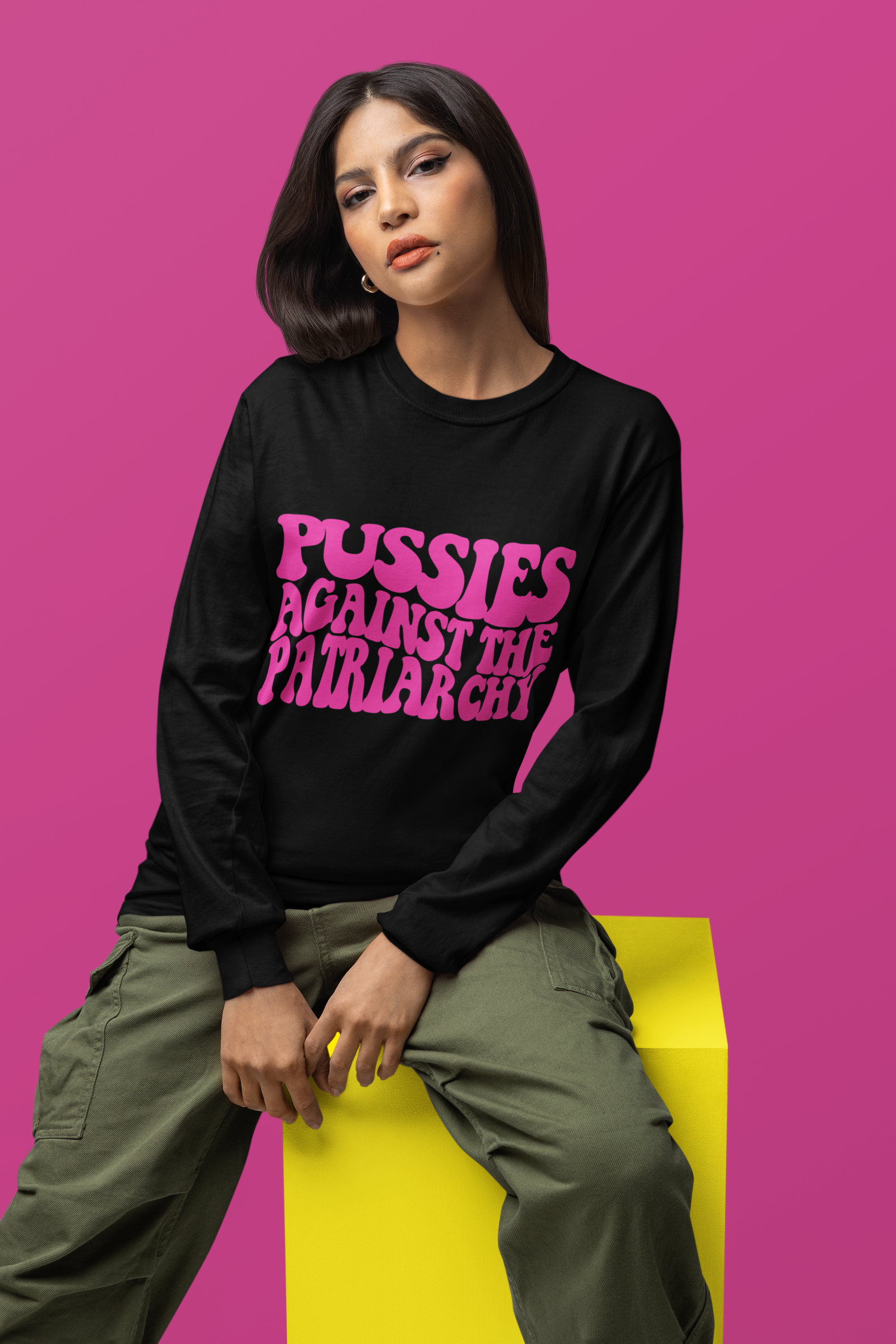 Pussies Against the Patriarchy Long Sleeve T-Shirt product thumbnail image Pussies Against the Patriarchy Long Sleeve T-Shirt product thumbnail image