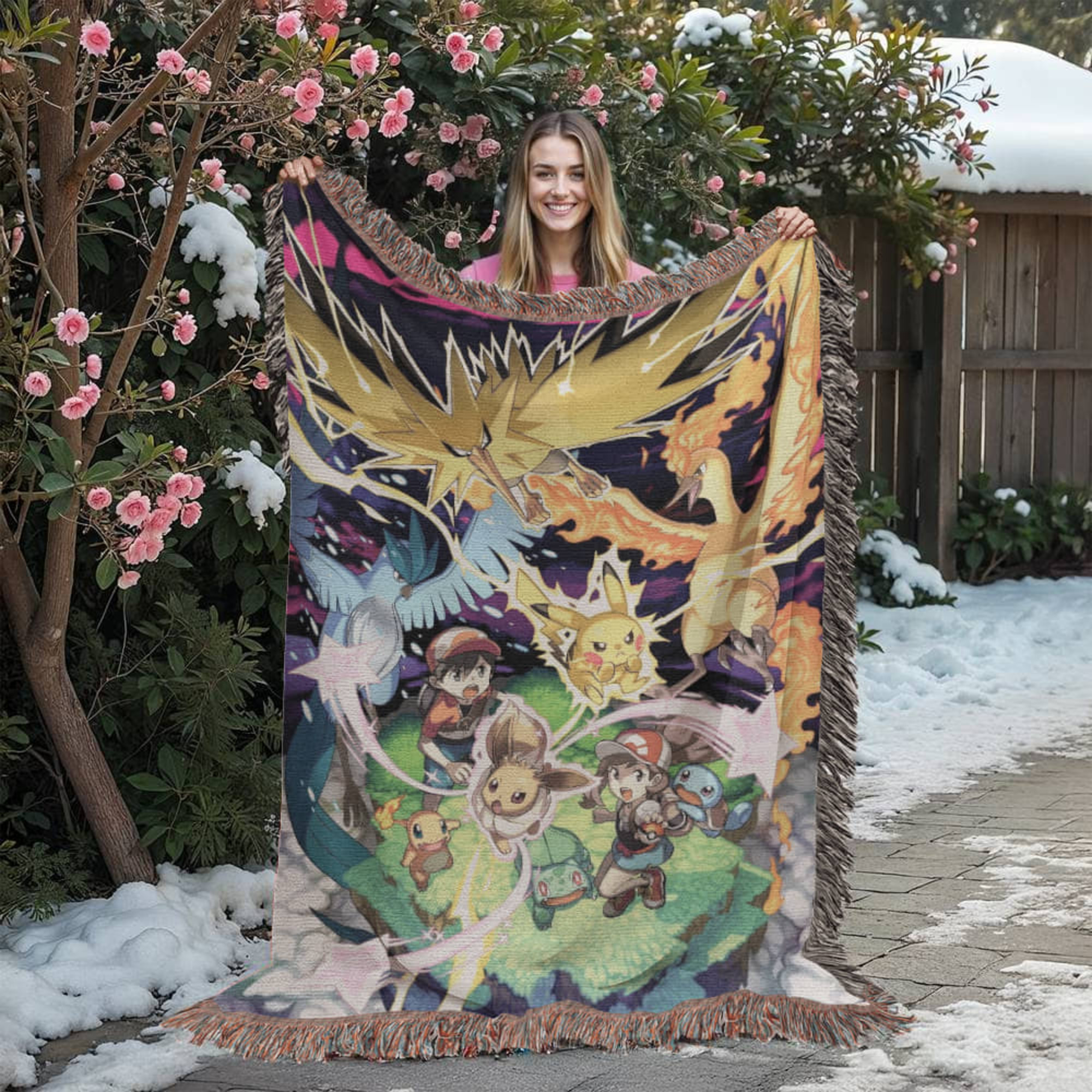 Pokemon Woven Tapestry Blanket Pokemon Woven Tapestry Blanket