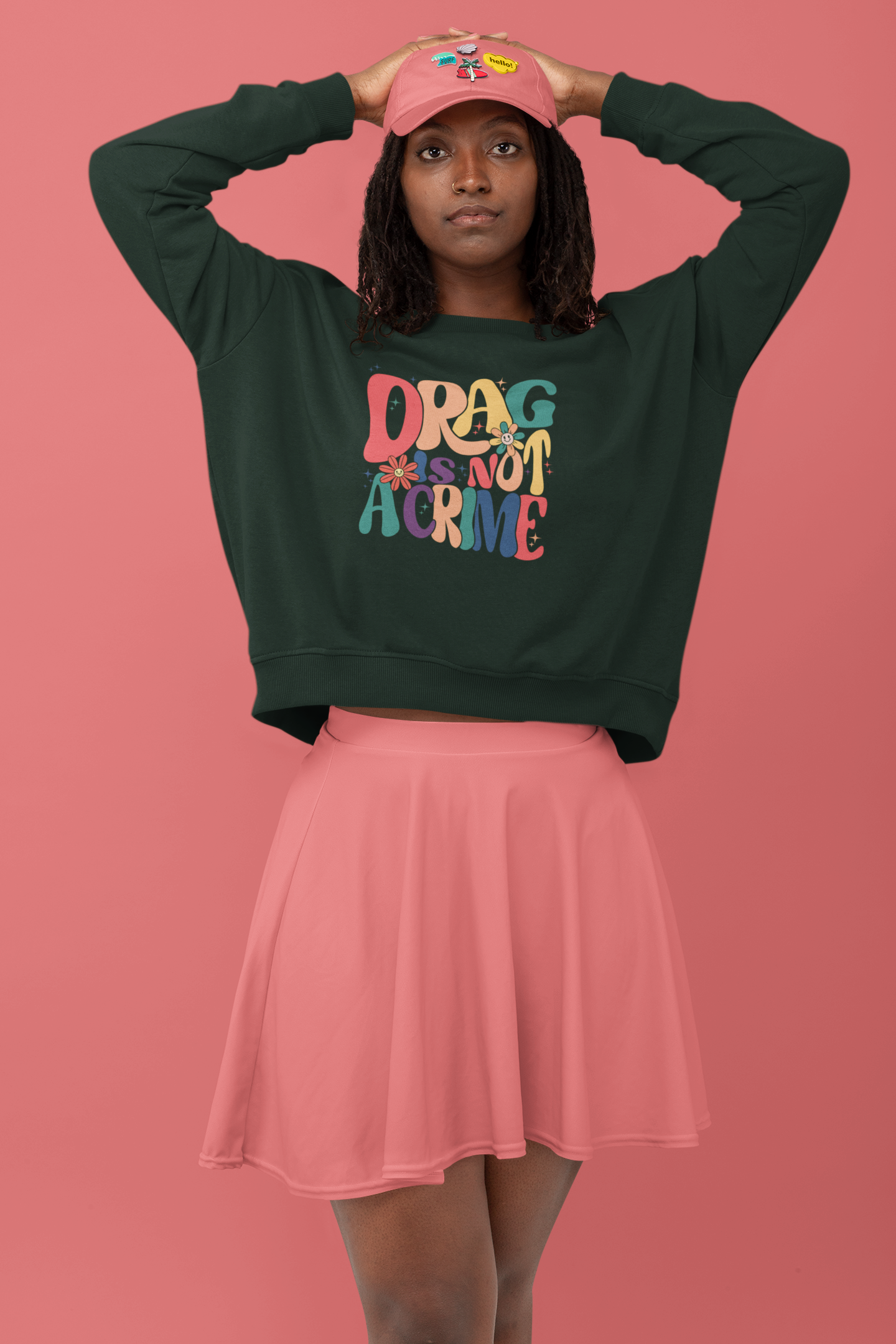 Drag is Not a Crime Crewneck Sweatshirt product thumbnail image Drag is Not a Crime Crewneck Sweatshirt product thumbnail image