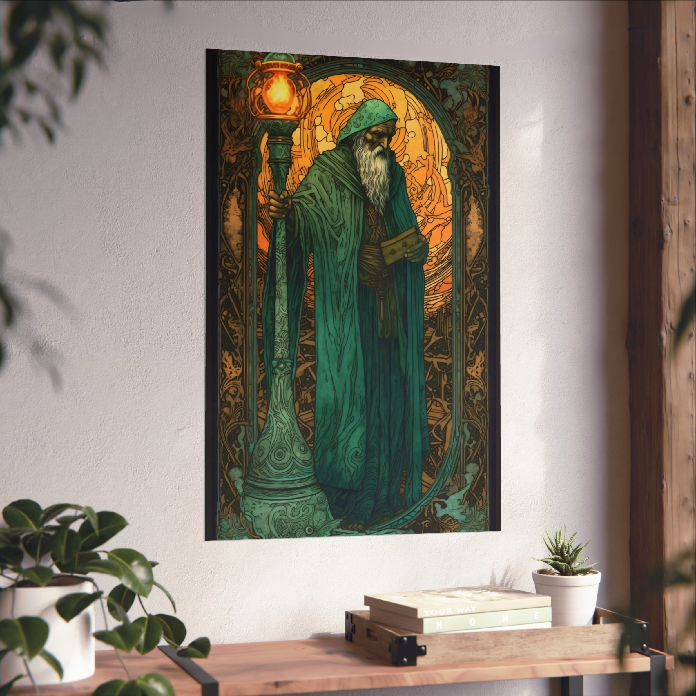 The Hermit Tarot Card Fine Art Vertical Posters The Hermit Tarot Card Fine Art Vertical Posters