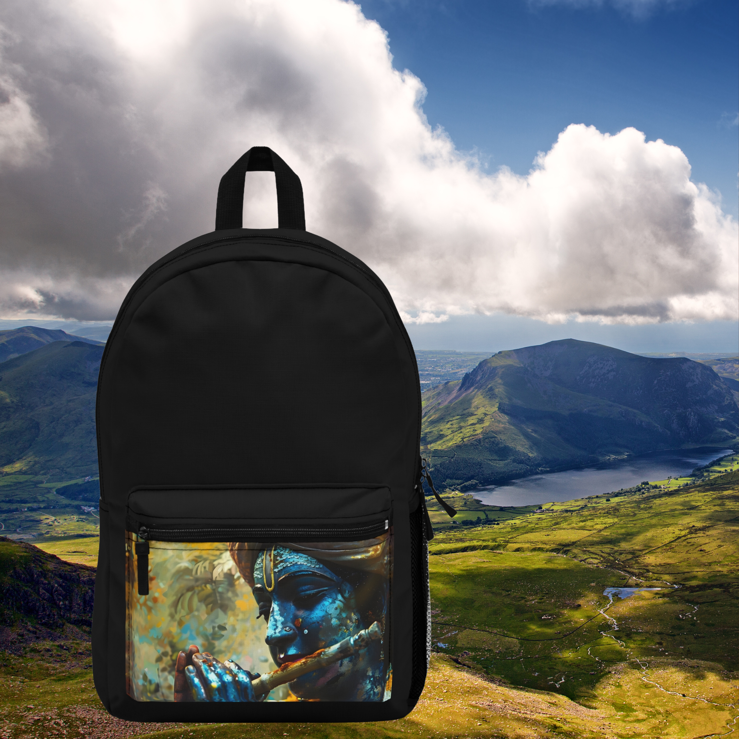 Arjuna Hindu Warrior Playing Flute Backpack product thumbnail image Arjuna Hindu Warrior Playing Flute Backpack product thumbnail image