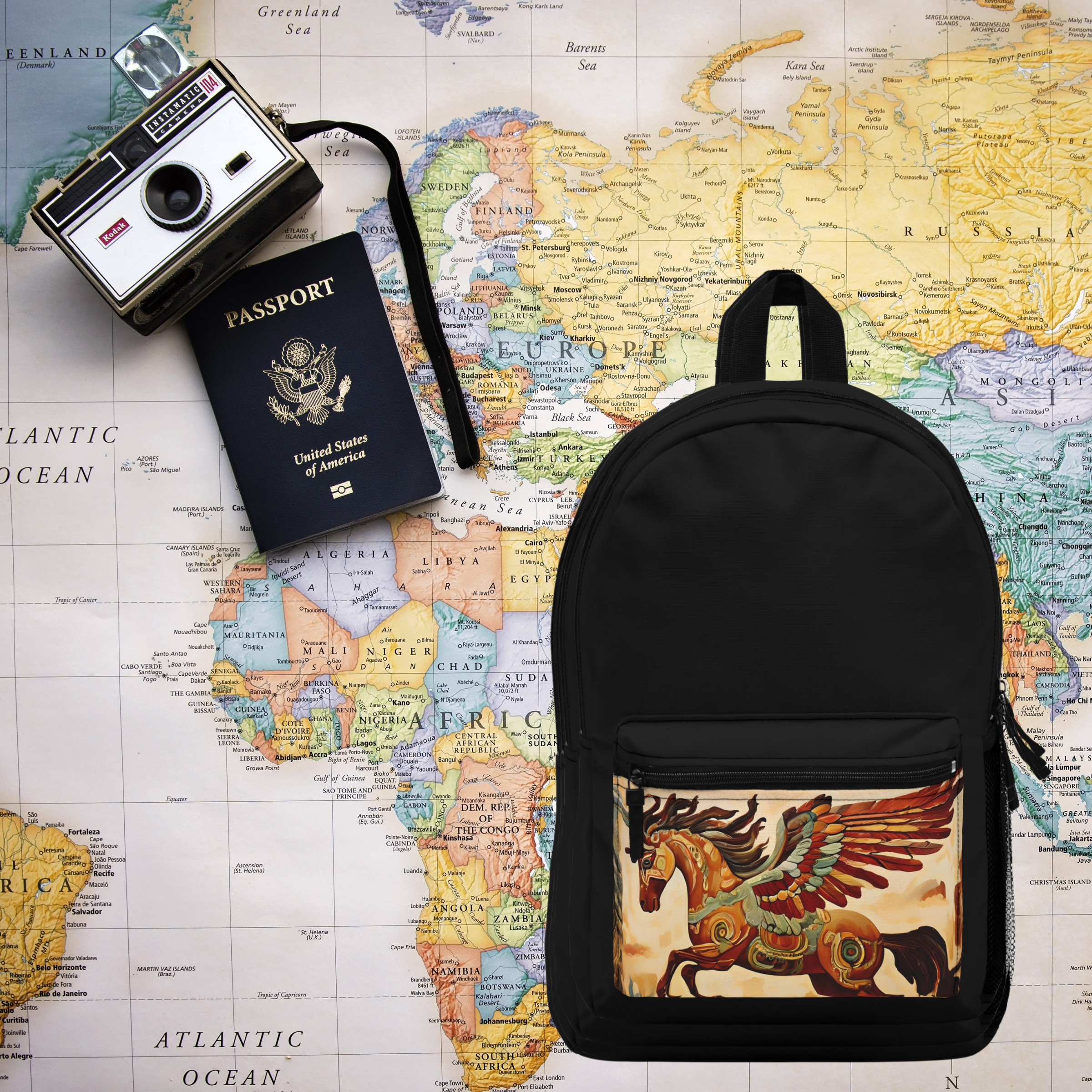 Pegasus Minoan Fresco Backpack Pegasus Minoan Fresco Backpack